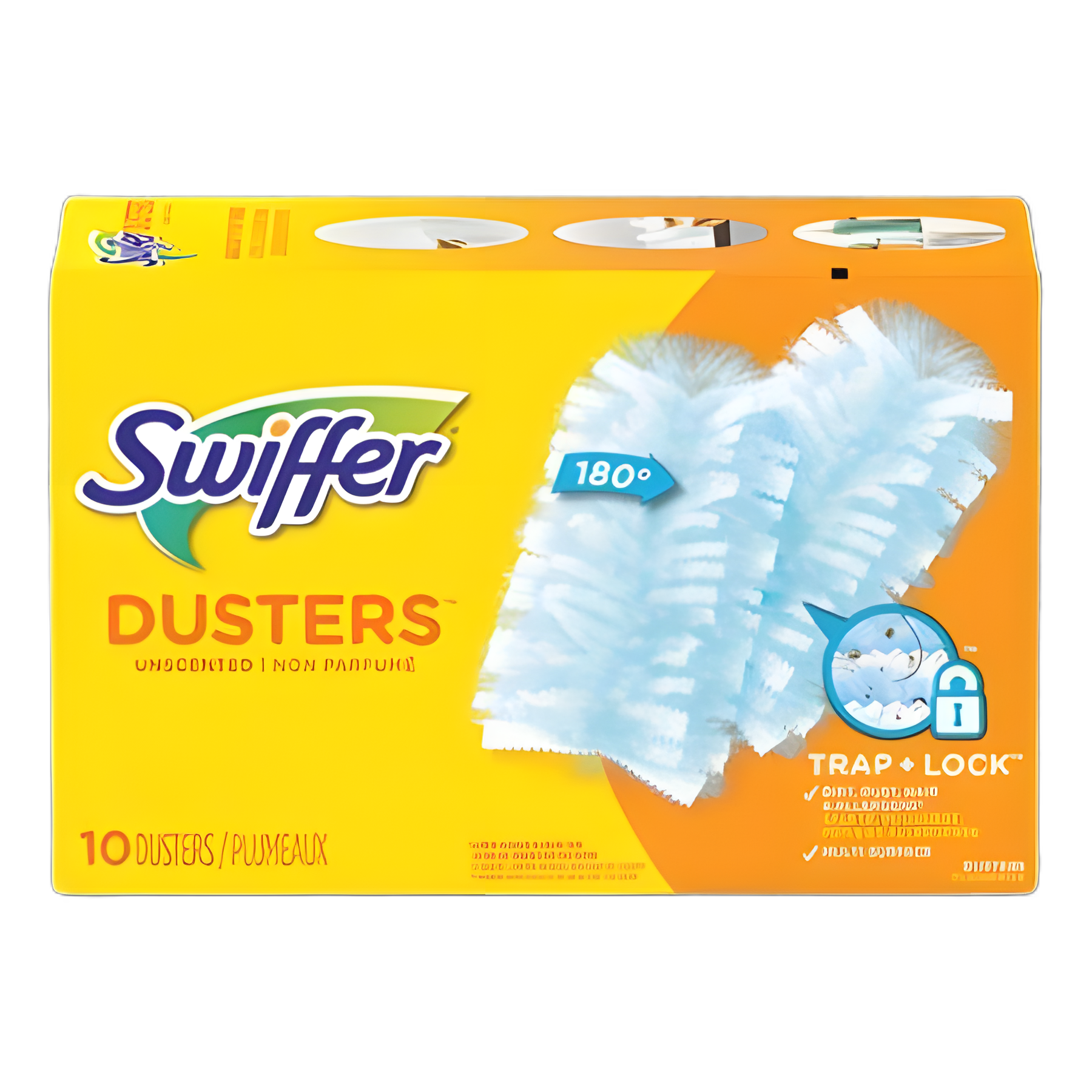 Dusters Refill, Dust Lock Fiber, Unscented, Light Blue, 10/Box