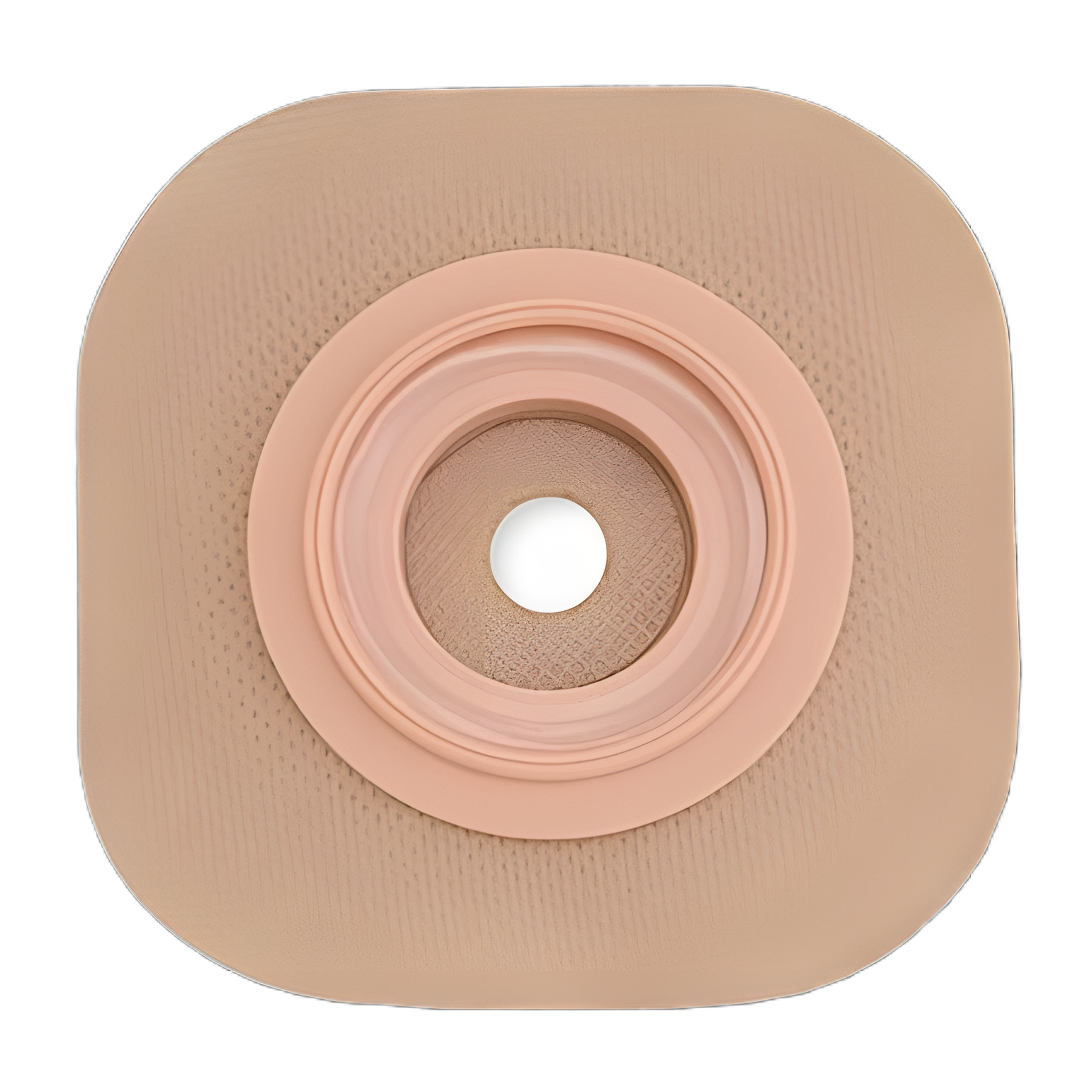 Ostomy Barrier New Image™ CeraPlus™ Precut, Extended Wear Adhesive Tape Borders 44 mm Flange Green Code System 7/8 Inch Opening - 11503