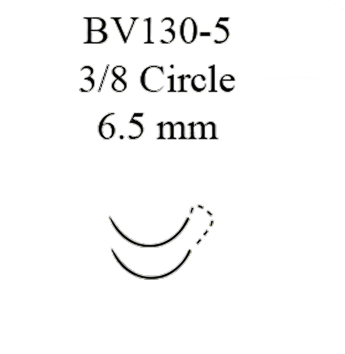 Prolene™ Polypropylene Nonabsorbable Suture with Needle BV130-5, 3/8 Circle Taper Point, Size 8-0, Monofilament for Surgery