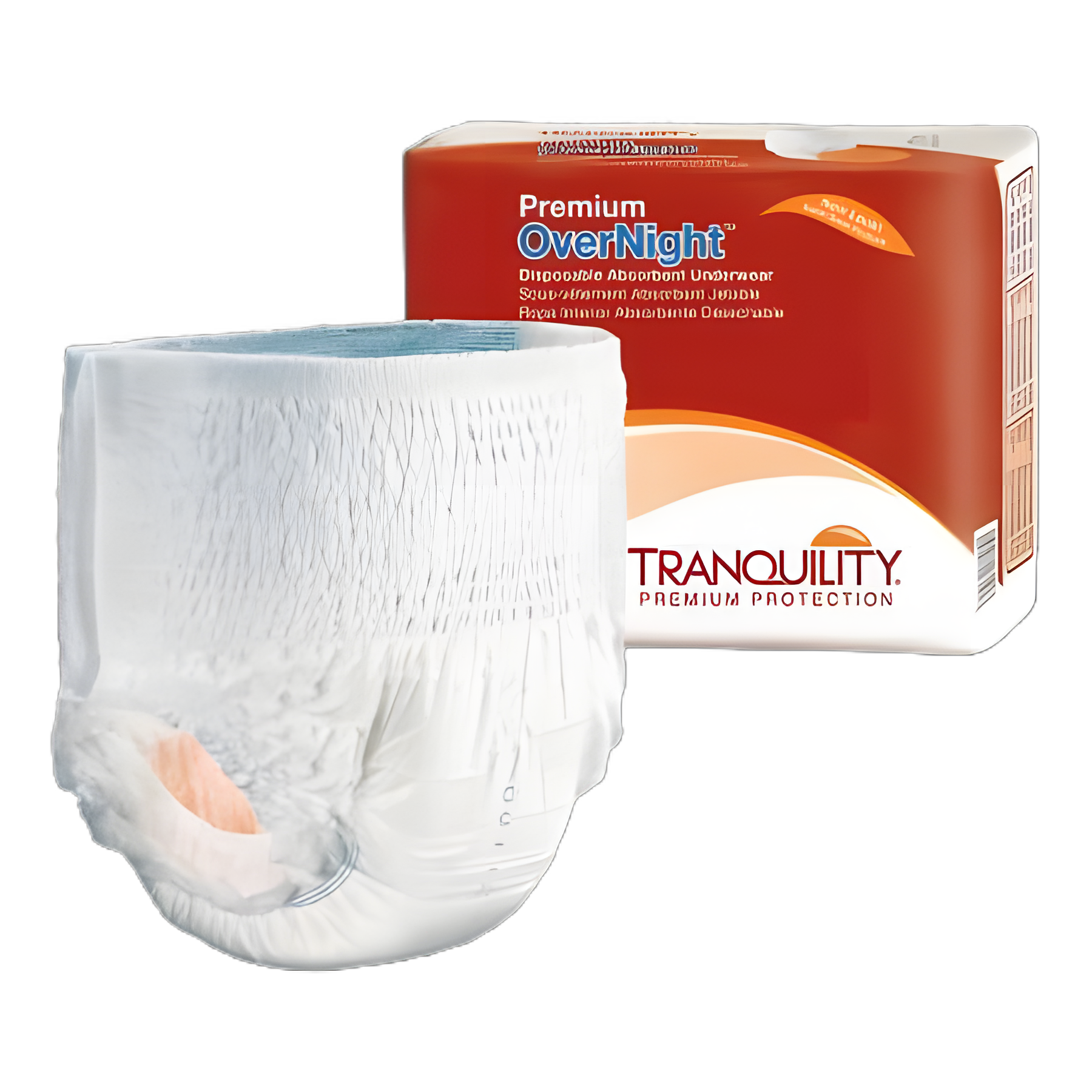 Unisex Adult Absorbent Underwear Tranquility® Premium OverNight™ Pull On with Tear Away Seams Medium Disposable Heavy Absorbency