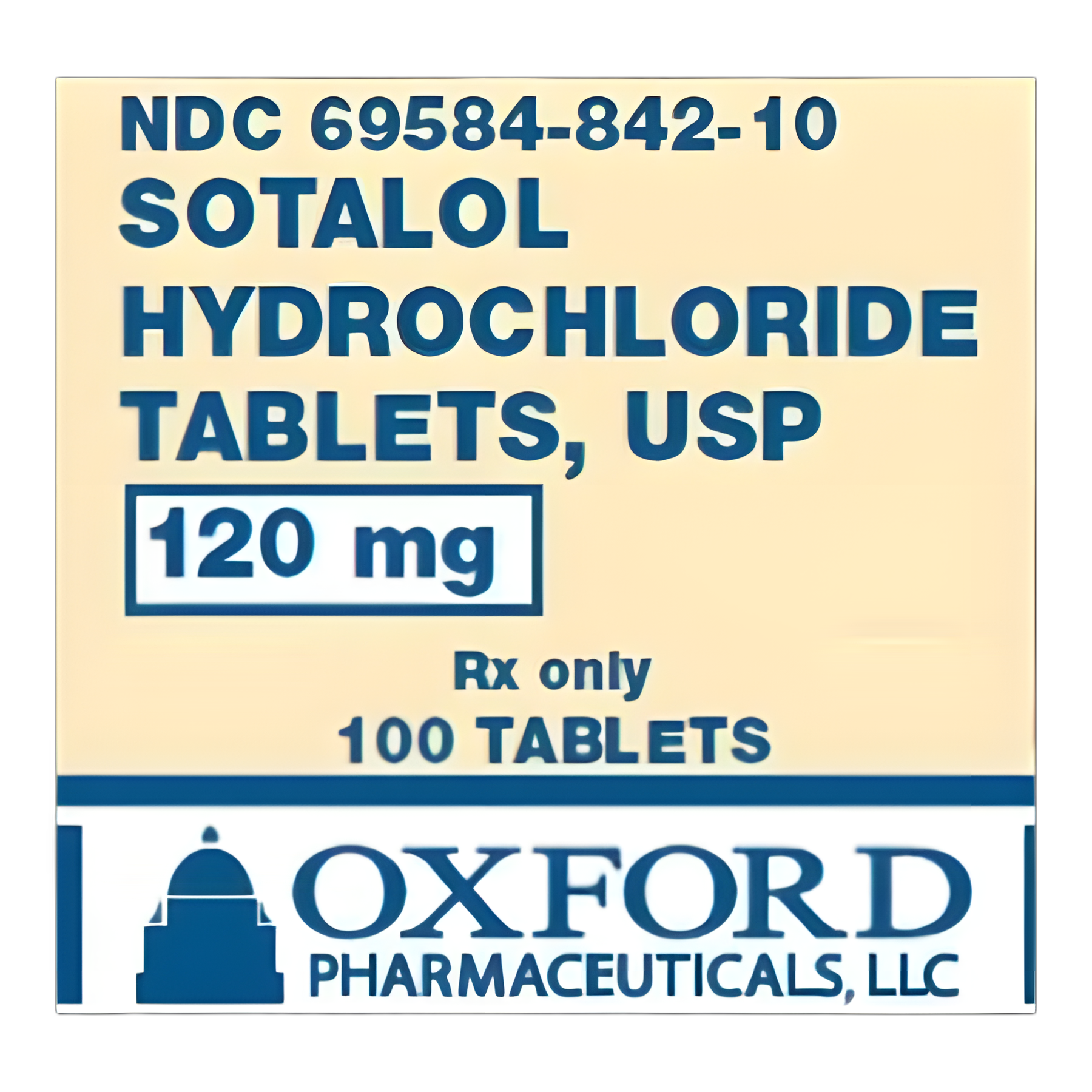 Sotalol HCl 120 mg Tablet by Oxford Pharmaceuticals - Beta-Blocker for Arrhythmias