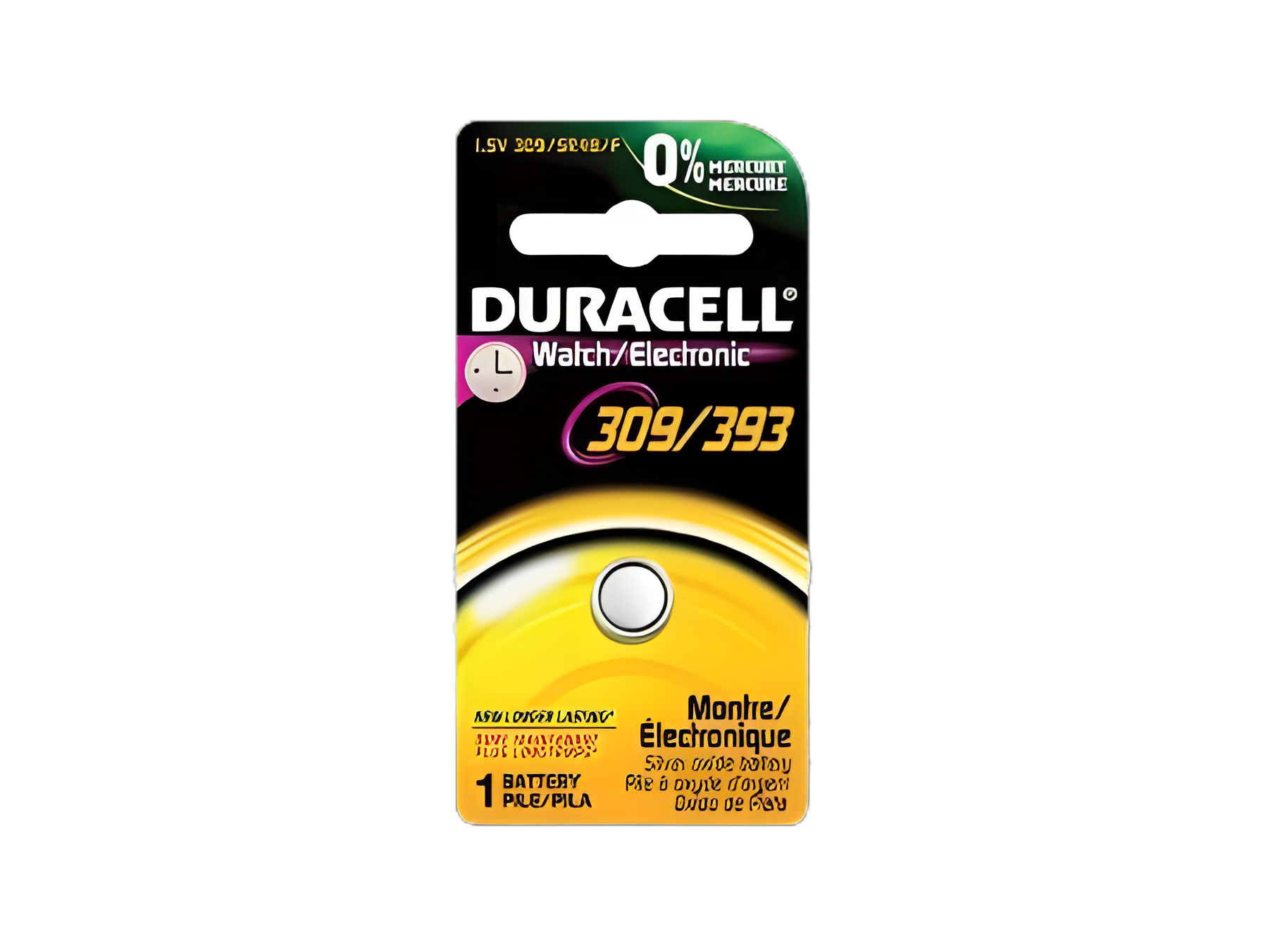 Duracell 309/393 Medical Device Battery - 1.5V Coin Cell