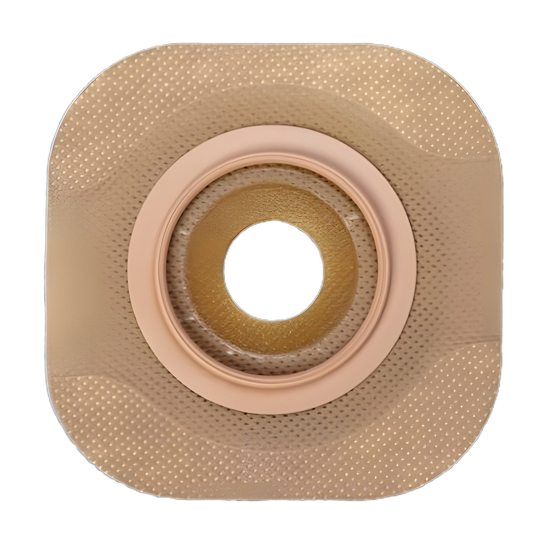 Skin Barrier New Image™ Flat CeraPlus™ Precut, Extended Wear Adhesive Tape Borders 1-3/4 Inch Flange Green Code 7/8 Inch Opening