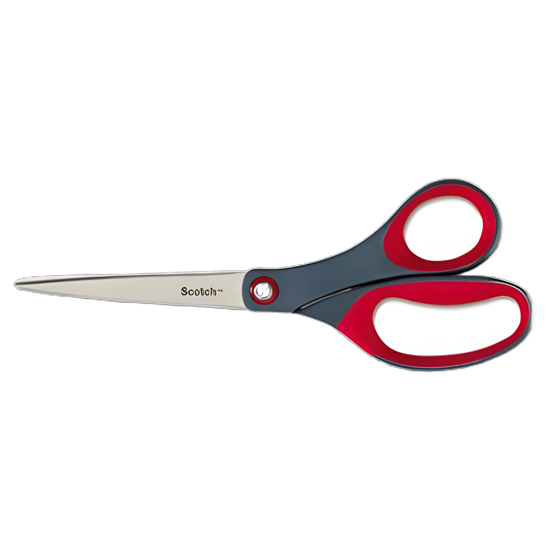 Precision Scissors, 8" Long, 3.13" Cut Length, Gray/Red Straight Handle