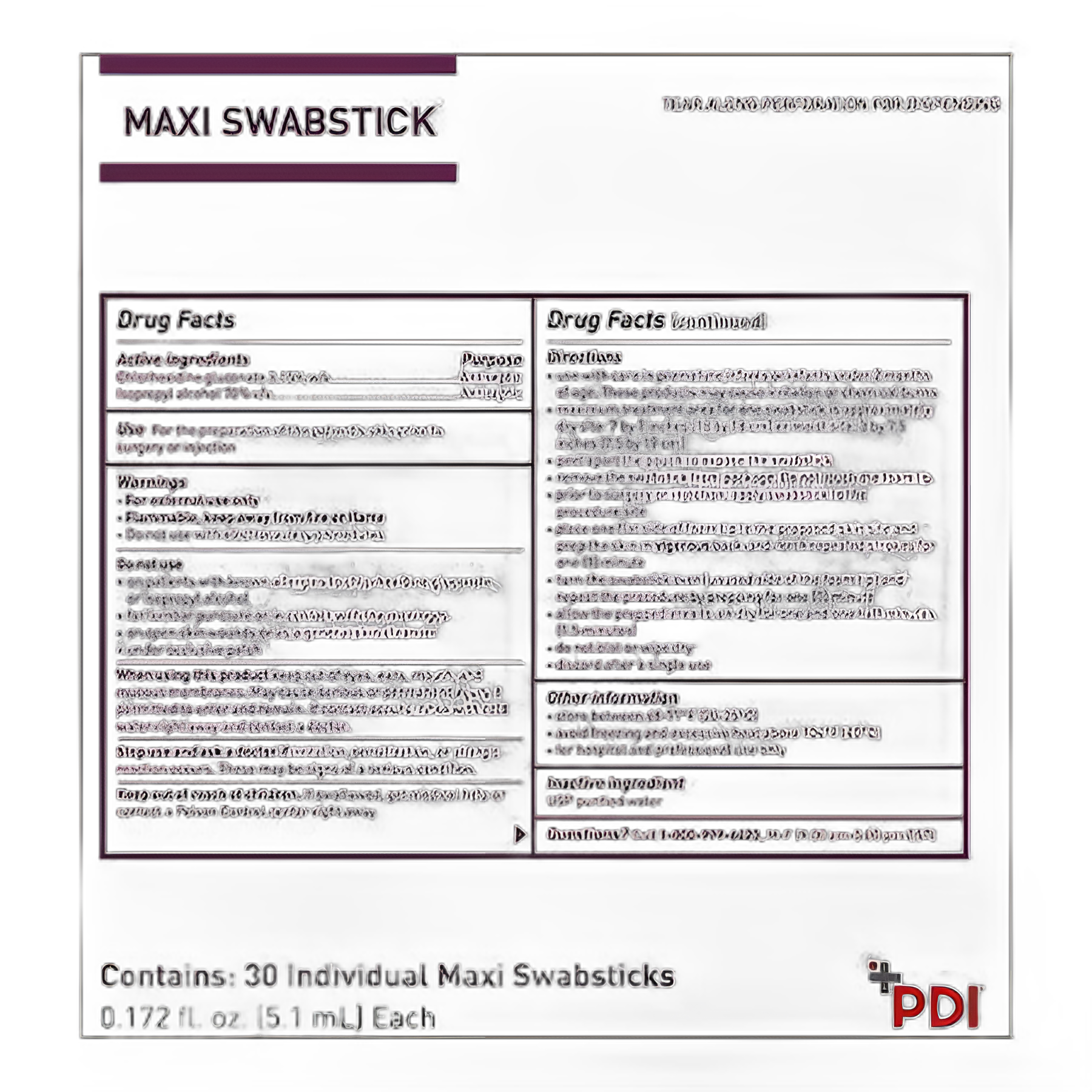 Impregnated Swabstick Prevantics® Maxi 3.15% / 70% Strength CHG (Chlorhexidine Gluconate) / Isopropyl Alcohol Individual Packet NonSterile