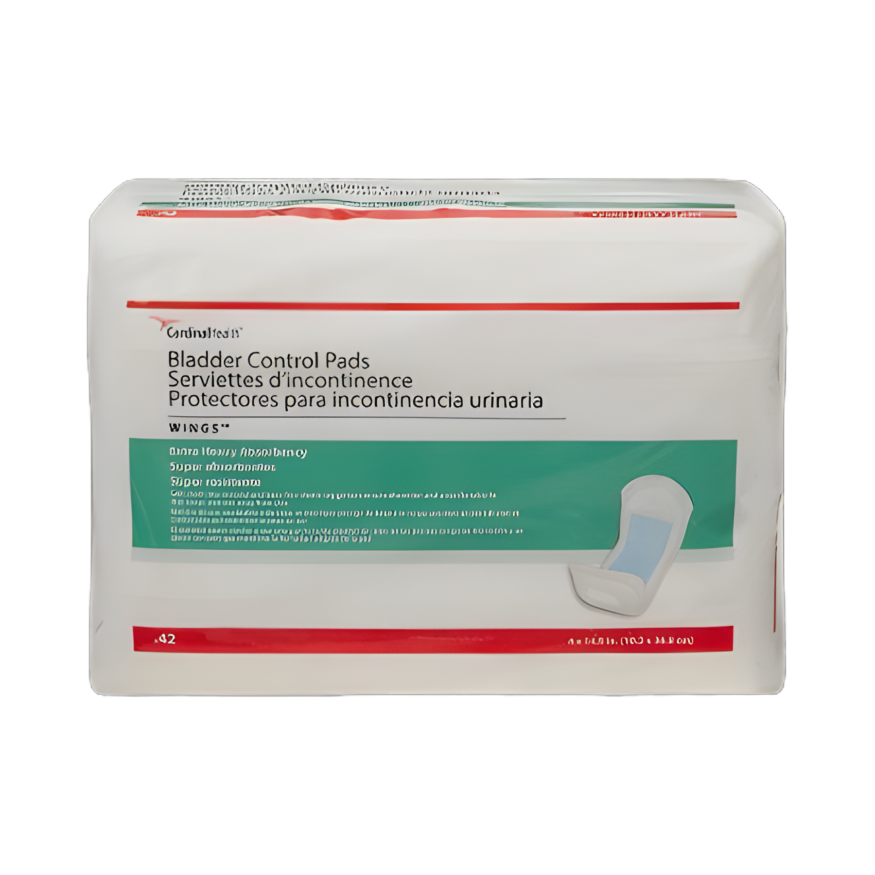 Bladder Control Pad Sure Care™ 4 X 14-1/2 Inch Heavy Absorbency Polymer Core One Size Fits Most