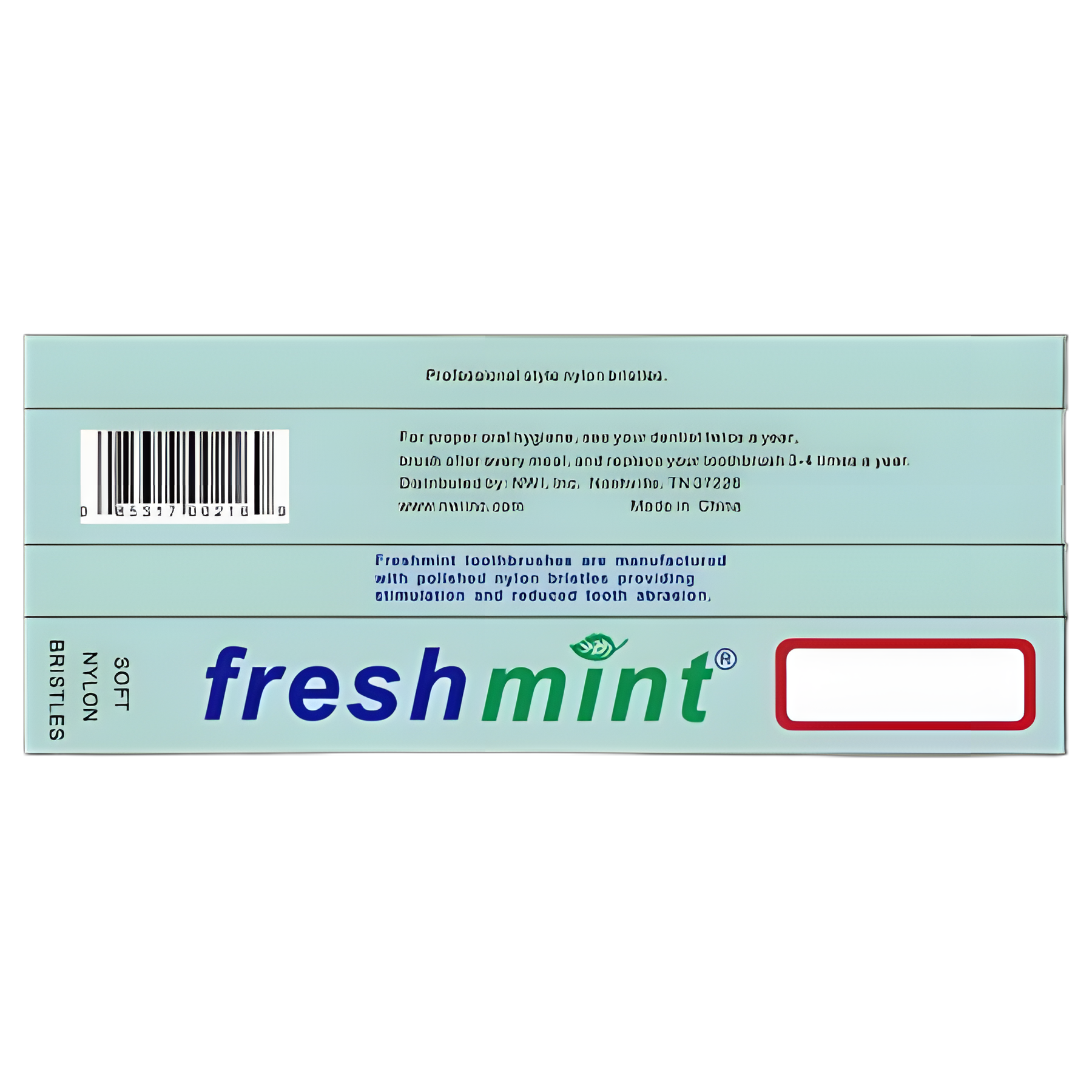 Toothbrush Freshmint® Assorted Colors Adult Nylon