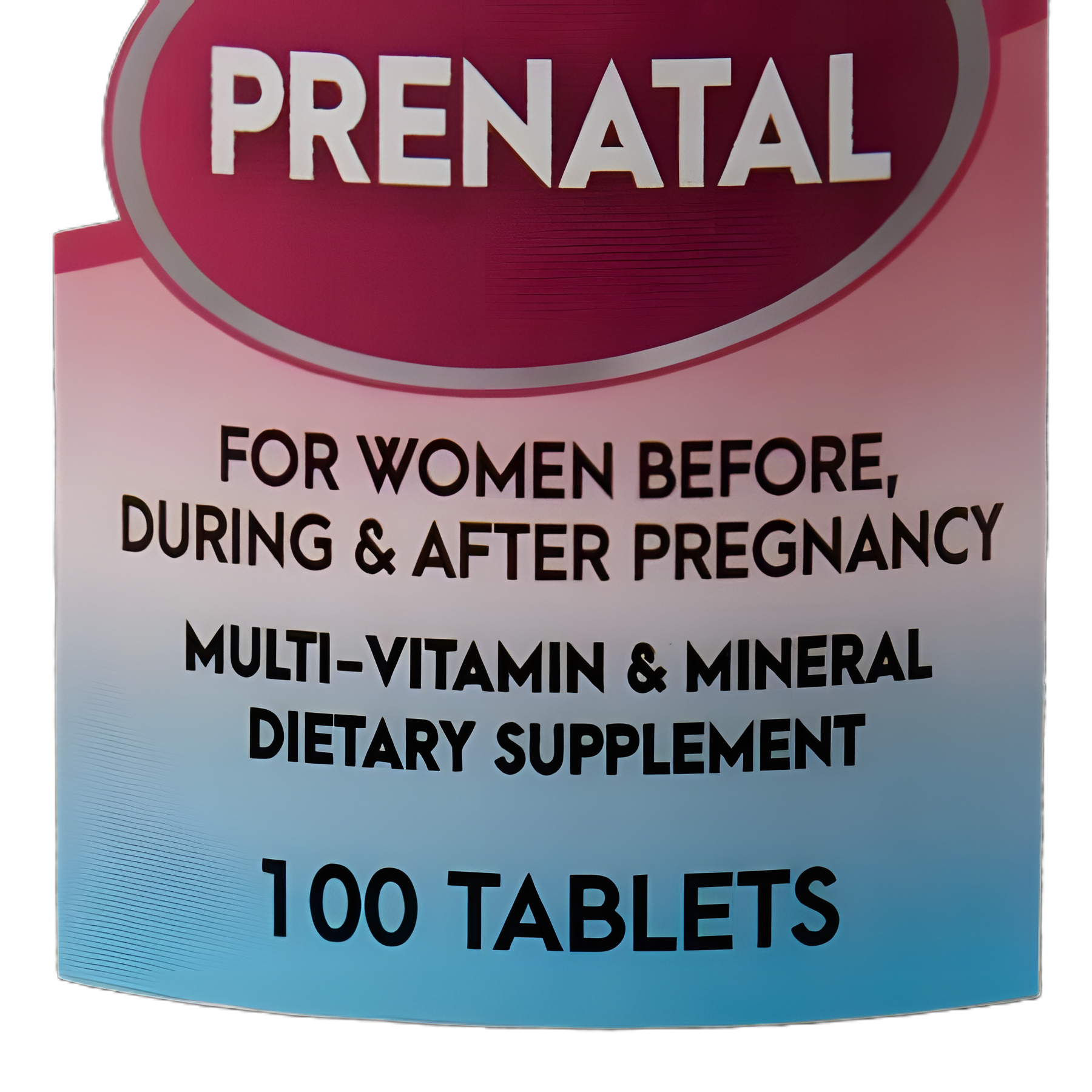 Prenatal Vitamin Supplement HealthStar Tablet 100 per Bottle