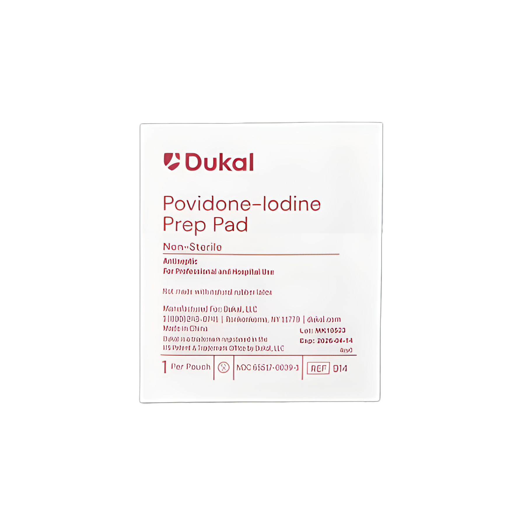 PVP Prep Pad Dukal 10% Strength Povidone - Iodine Individual Packet NonSterile