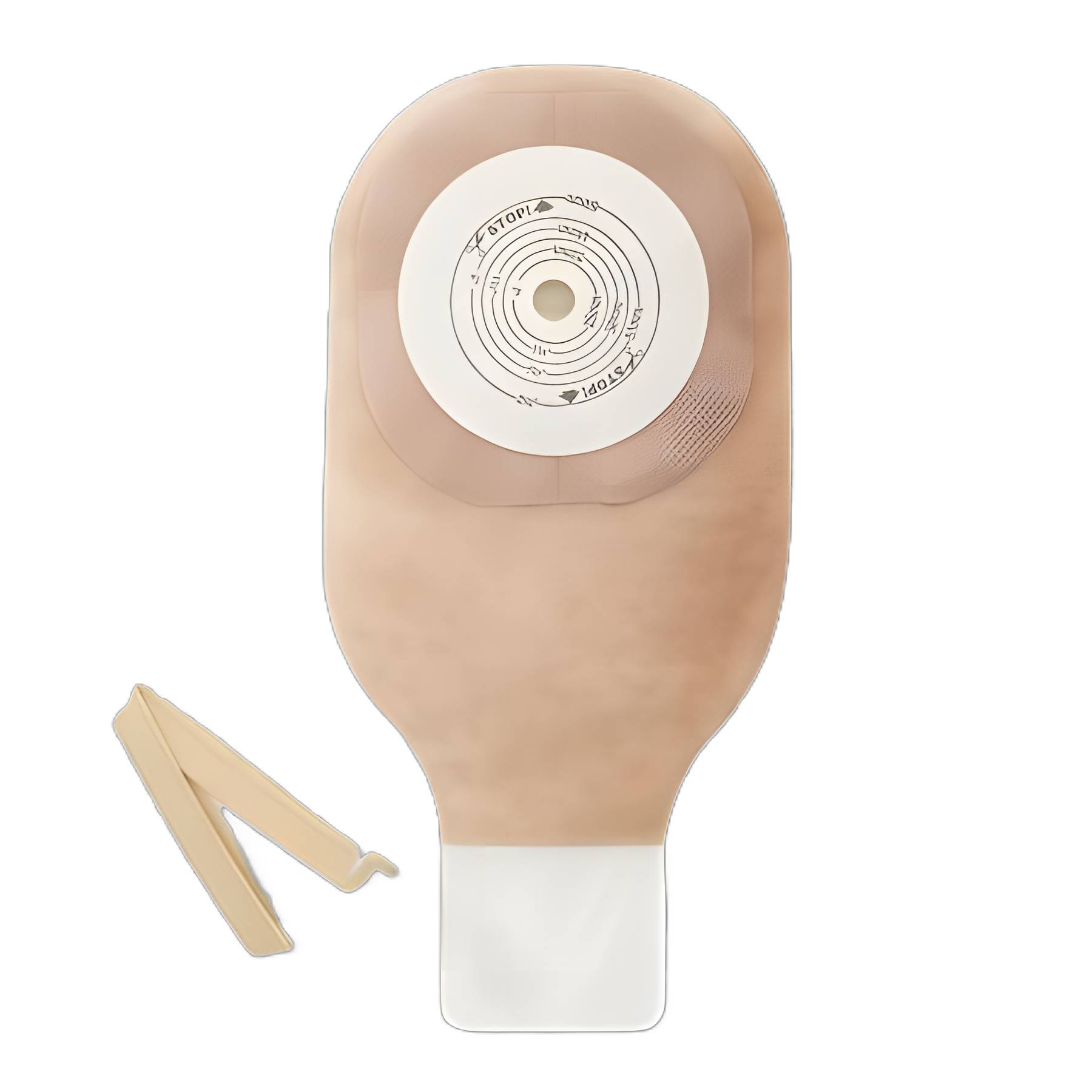 Ostomy Pouch Premier™ One-Piece System 12 Inch Length Flat, Trim to Fit Up to 2-1/2 Inch Stoma Drainable - 8131