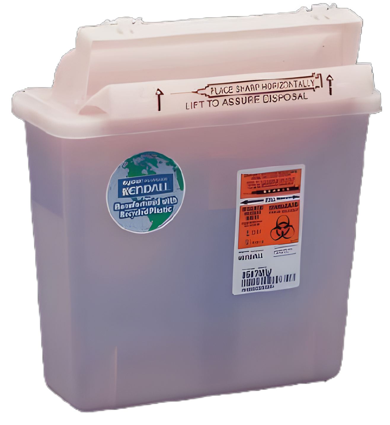 Sharps Container Renewables™ In-Room™ Translucent Base 12-1/2 H X 5-1/2 D X 10-3/4 W Inch Horizontal Entry 1.25 Gallon