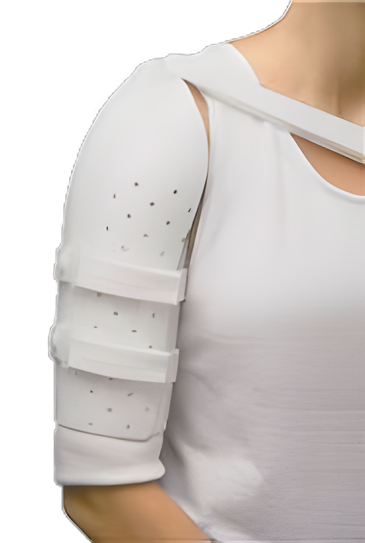 Over-the-Shoulder Humeral Fracture Brace AliMed® Miami Neutral Hook and Loop Strap Closure Large