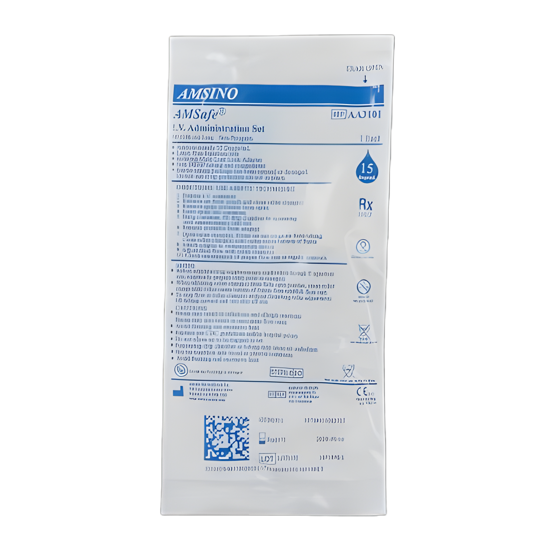 Primary IV Administration Set AMSafe® Gravity 1 Port 15 Drops / mL Drip Rate Without Filter 78 Inch Tubing Solution Without Flow Regulator