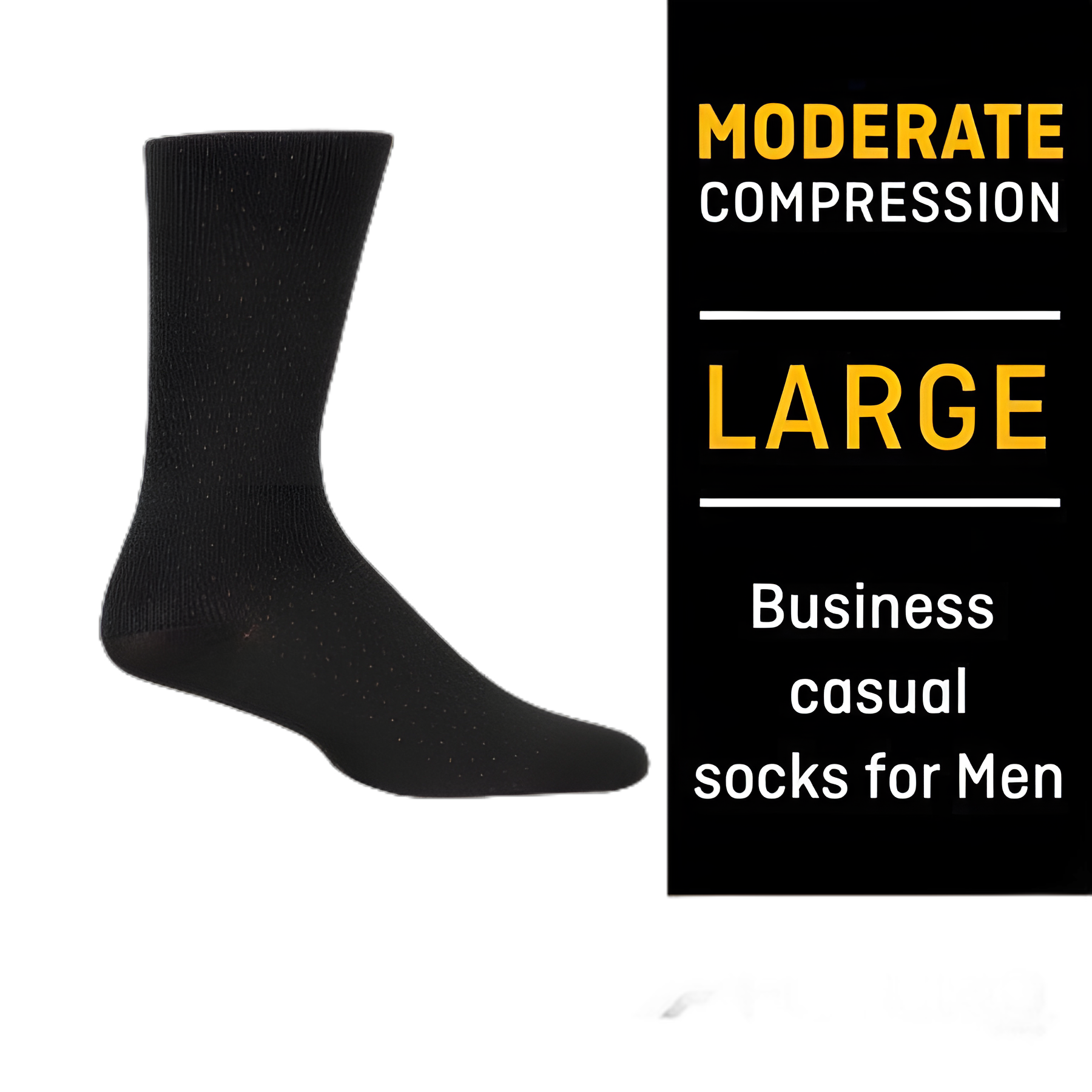 3M™ Futuro™ Compression Socks - Calf High, Large, Black, Closed Toe for Improved Circulation