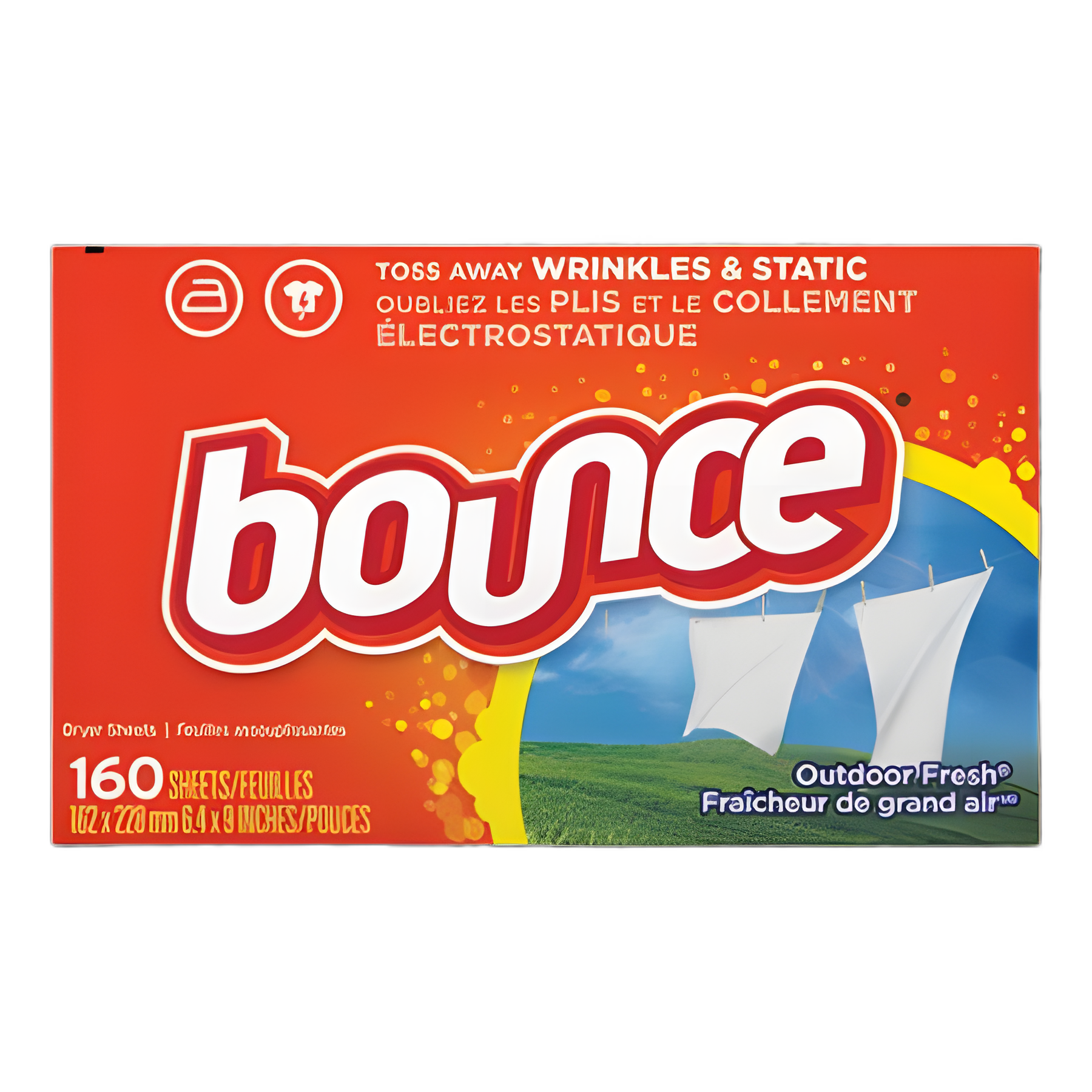 Fabric Softener Sheets, Outdoor Fresh, 160 Sheets/Box