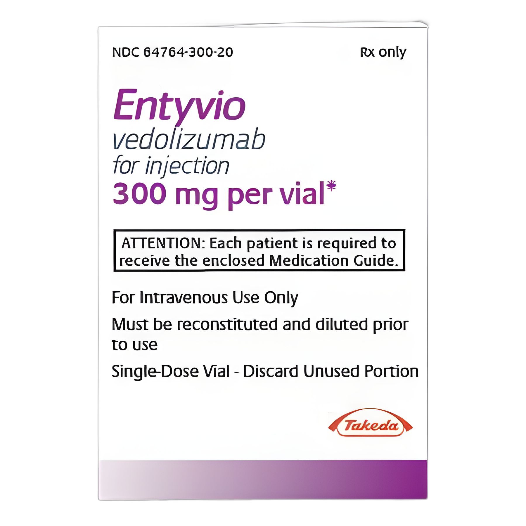 ENTYVIO® Vedolizumab 300 mg Injection Single-Dose Vial