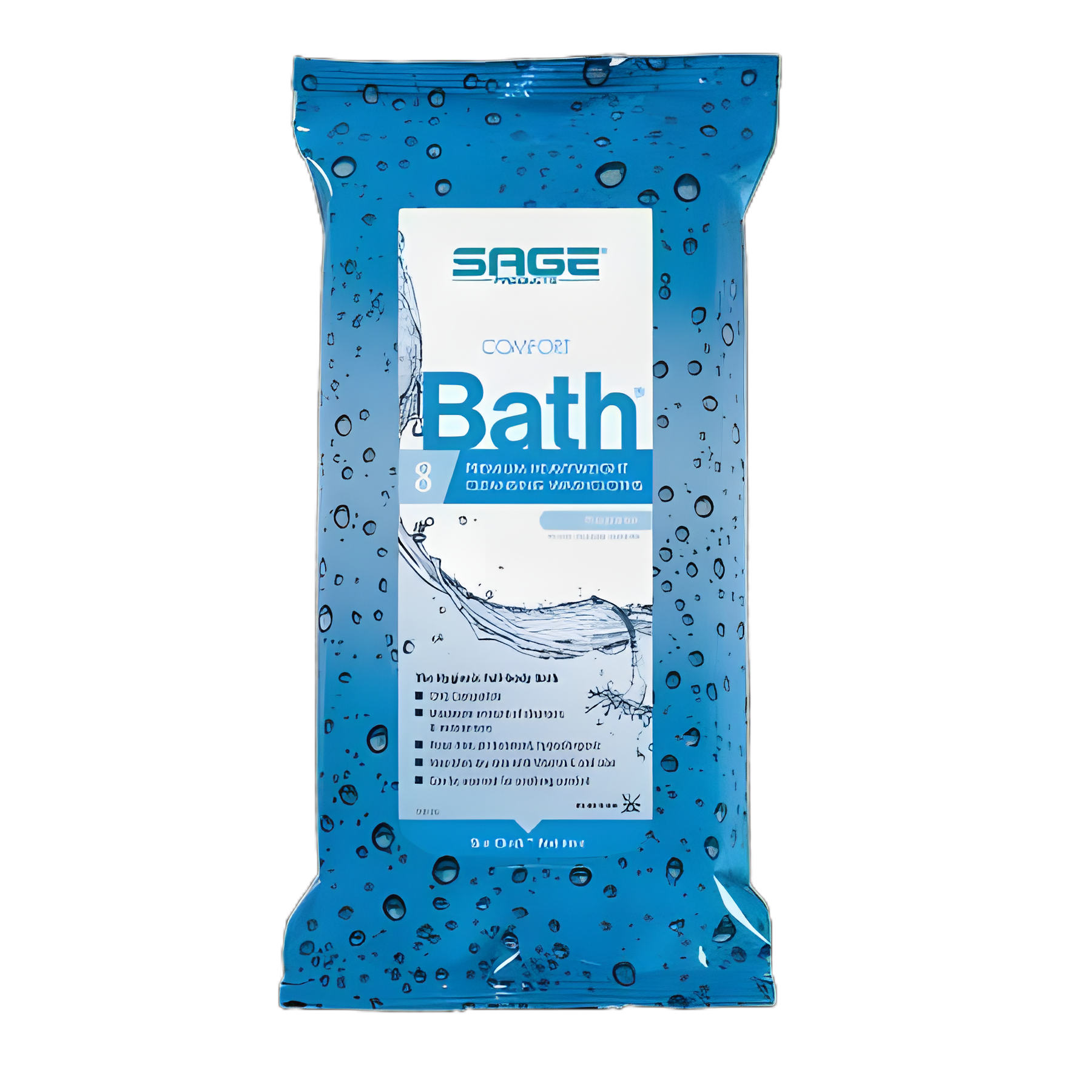 Rinse-Free Bath Wipe Comfort Bath® Premium Heavyweight Soft Pack Scented 8 Count