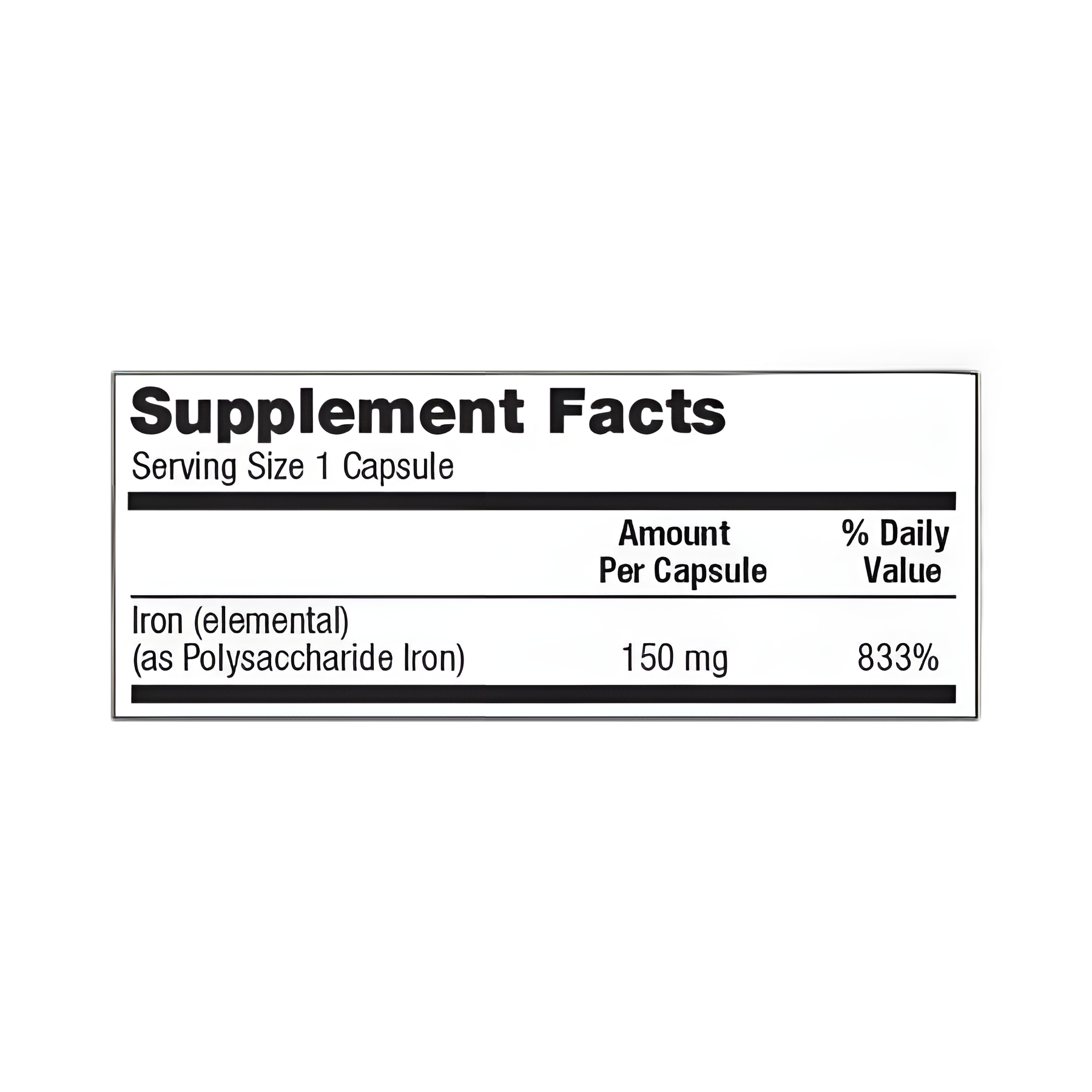 Mineral Supplement Geri-Care® Iron 150 mg Strength Capsule 100 per Bottle