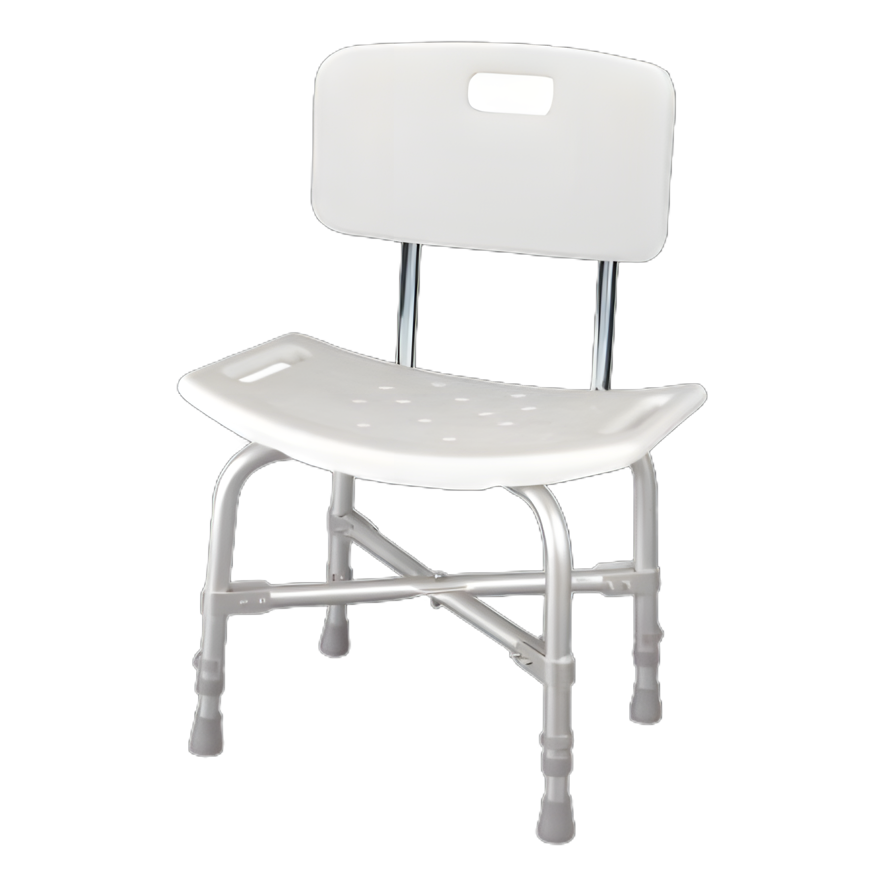 Bath Bench McKesson Without Arms Aluminum Frame With Backrest 20 Inch Seat Width 500 lbs. Weight Capacity