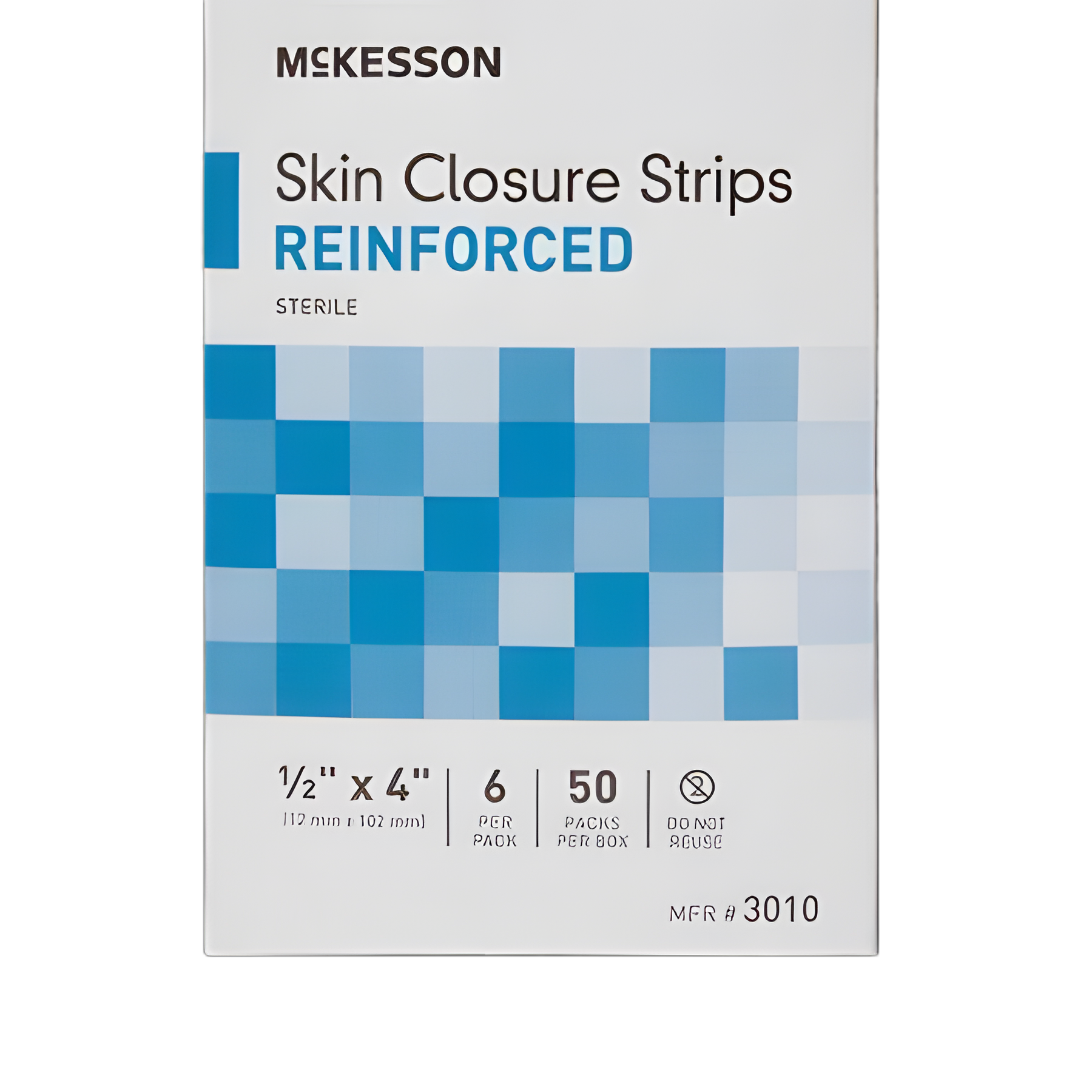 Skin Closure Strip McKesson 1/2 X 4 Inch Nonwoven Material Reinforced Strip White