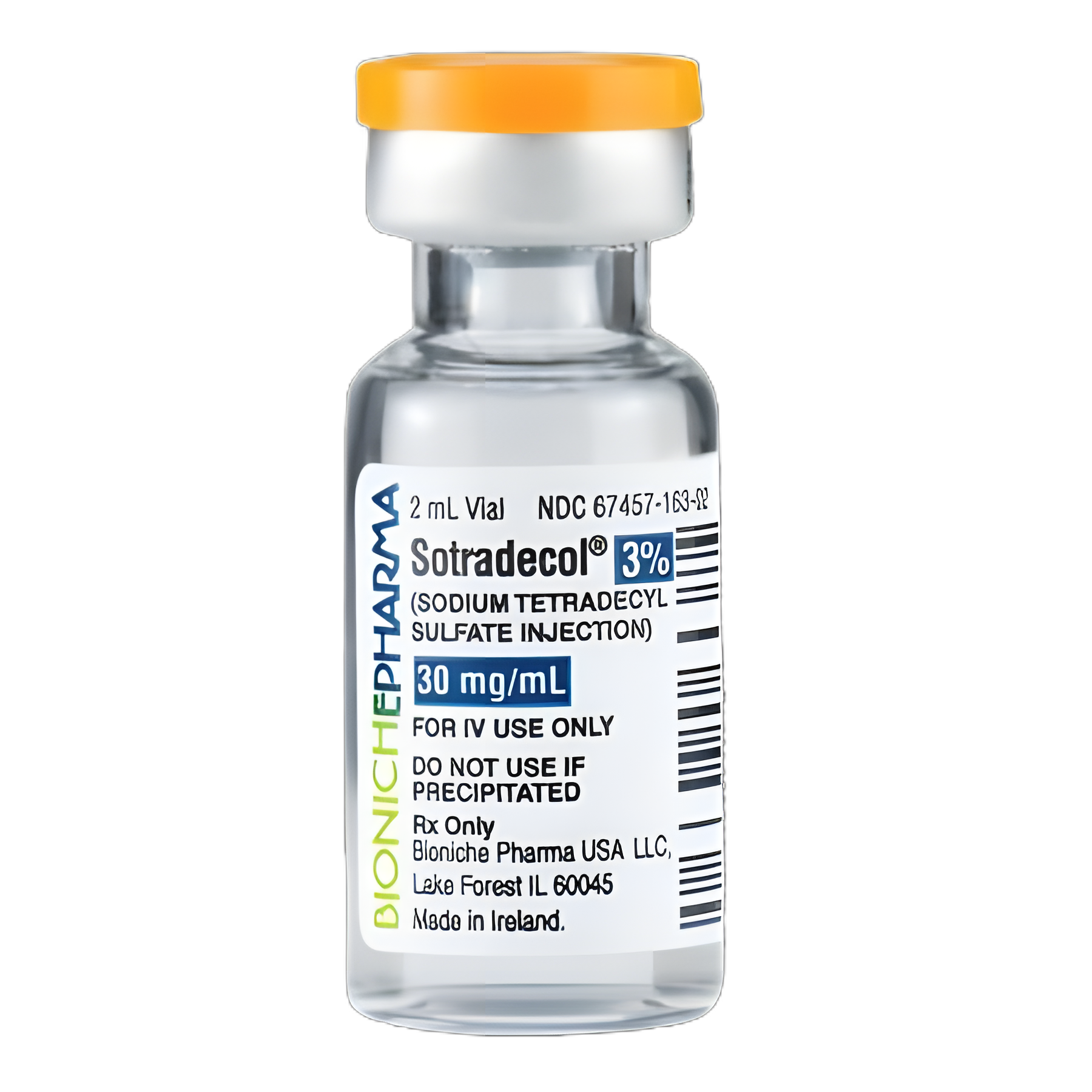 Sotradecol® Sodium Tetradecyl Sulfate 3% Injection Vial 2 mL - 67457016302