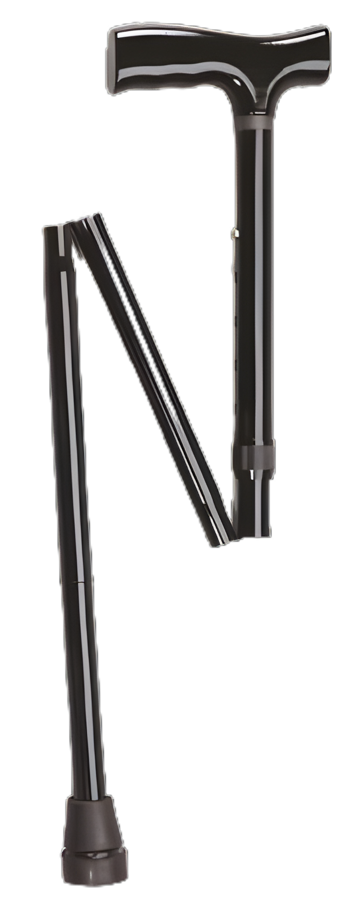 Fabrication Enterprises Folding Cane, Adjustable Aluminum 33-37 Inch Height, Black