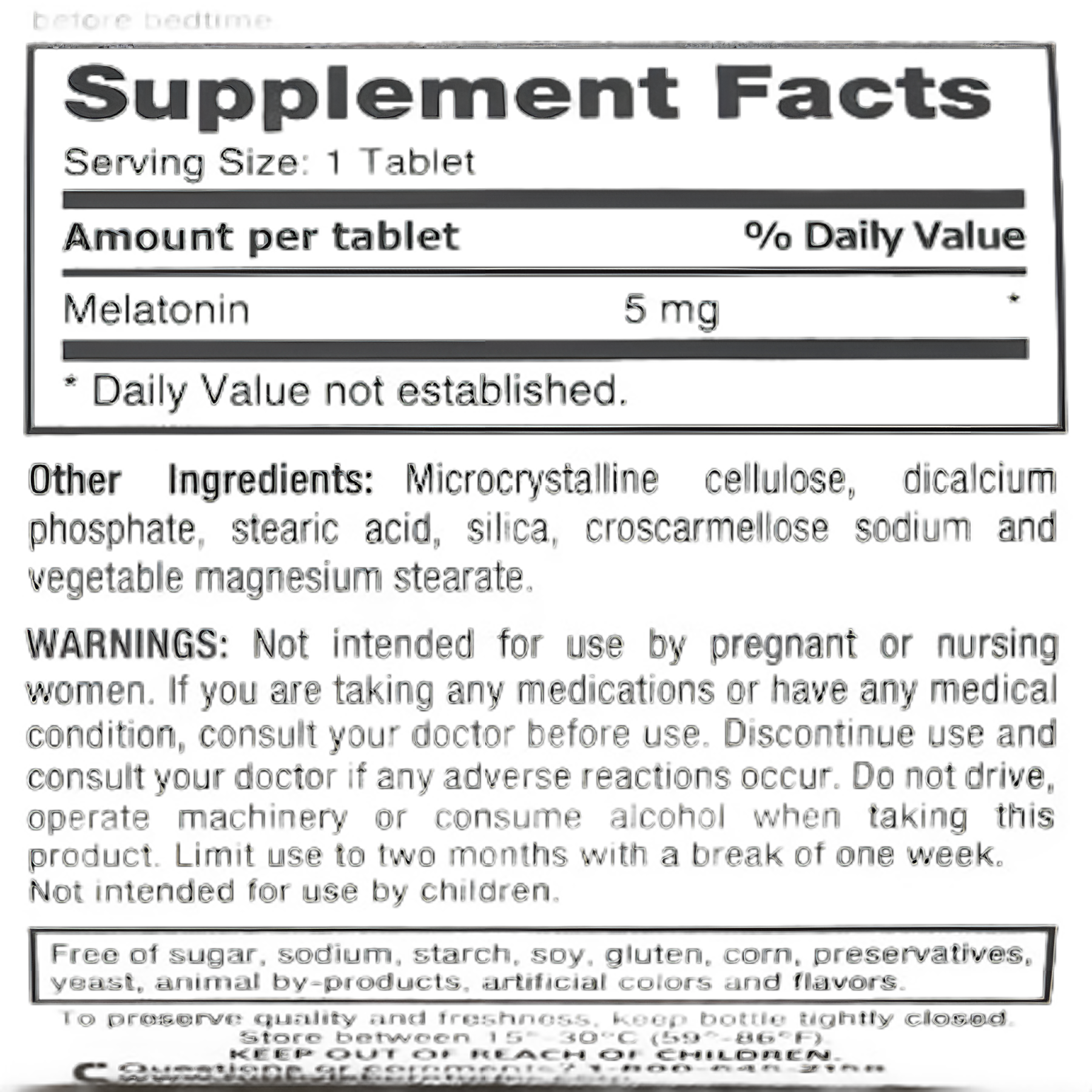 Major Pharmaceuticals 5mg Natural Sleep Aid - 90 Tablets