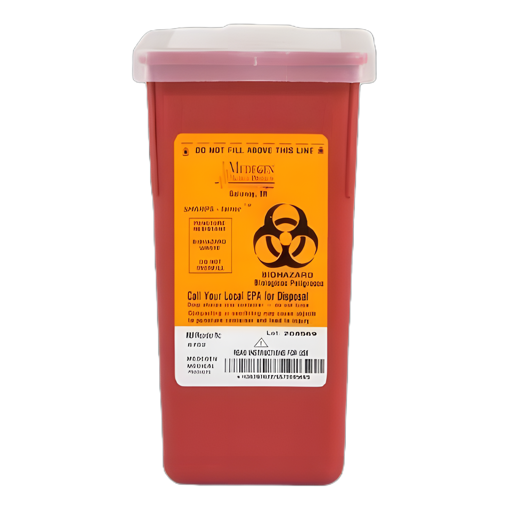 Sharps Container Sharps® Red Base 7 H X 3-1/2 W X 3-1/2 D Inch Vertical Entry 0.25 Gallon