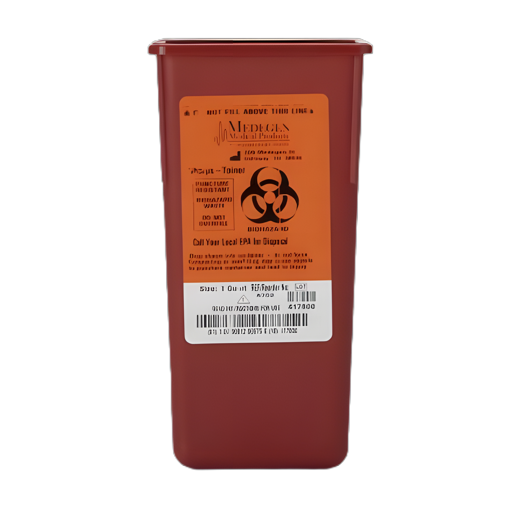 Sharps Container Sharps® Red Base 7 H X 3-1/2 W X 3-1/2 D Inch Vertical Entry 0.25 Gallon