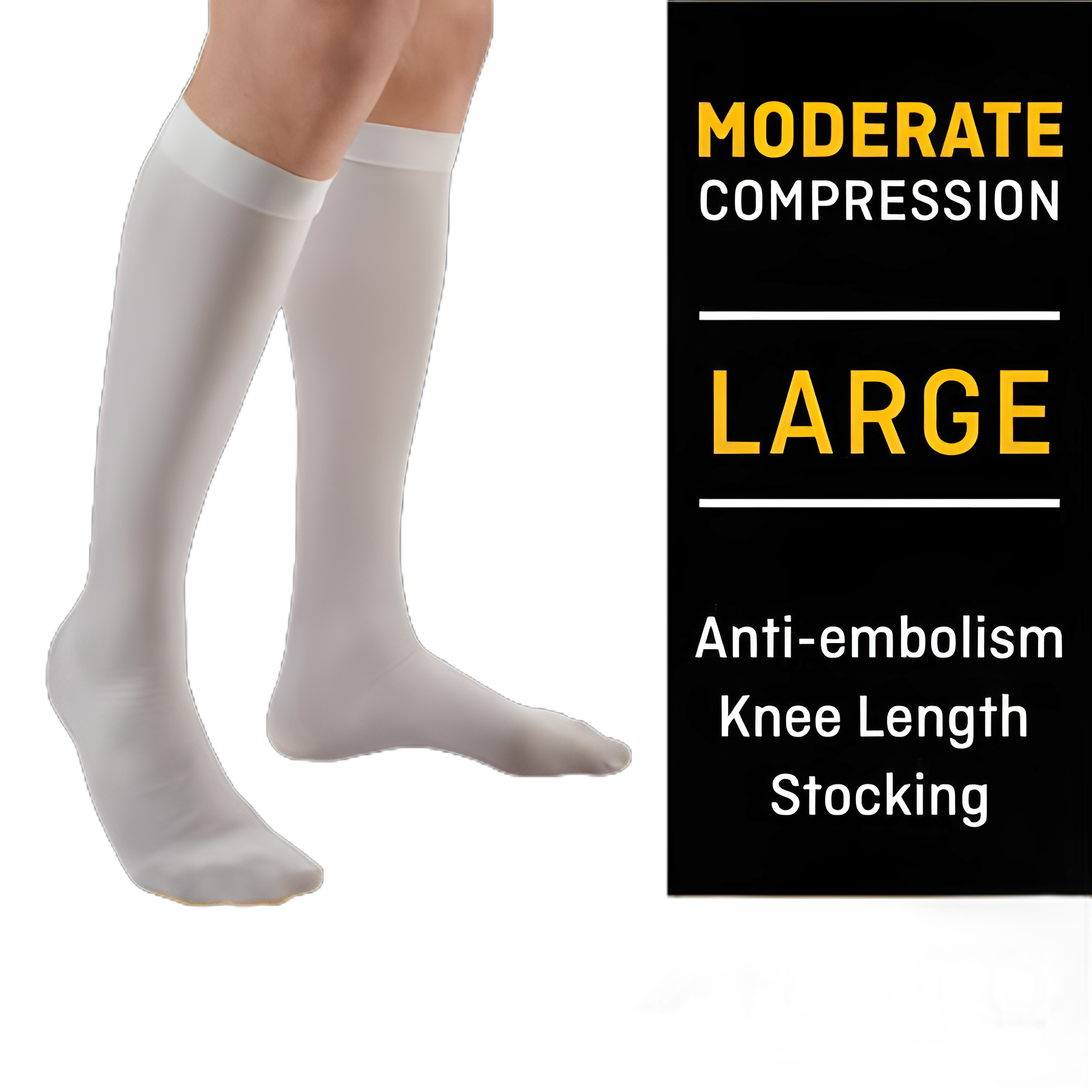 3M™ Futuro™ Anti-embolism Knee High Stockings Large White Closed Toe