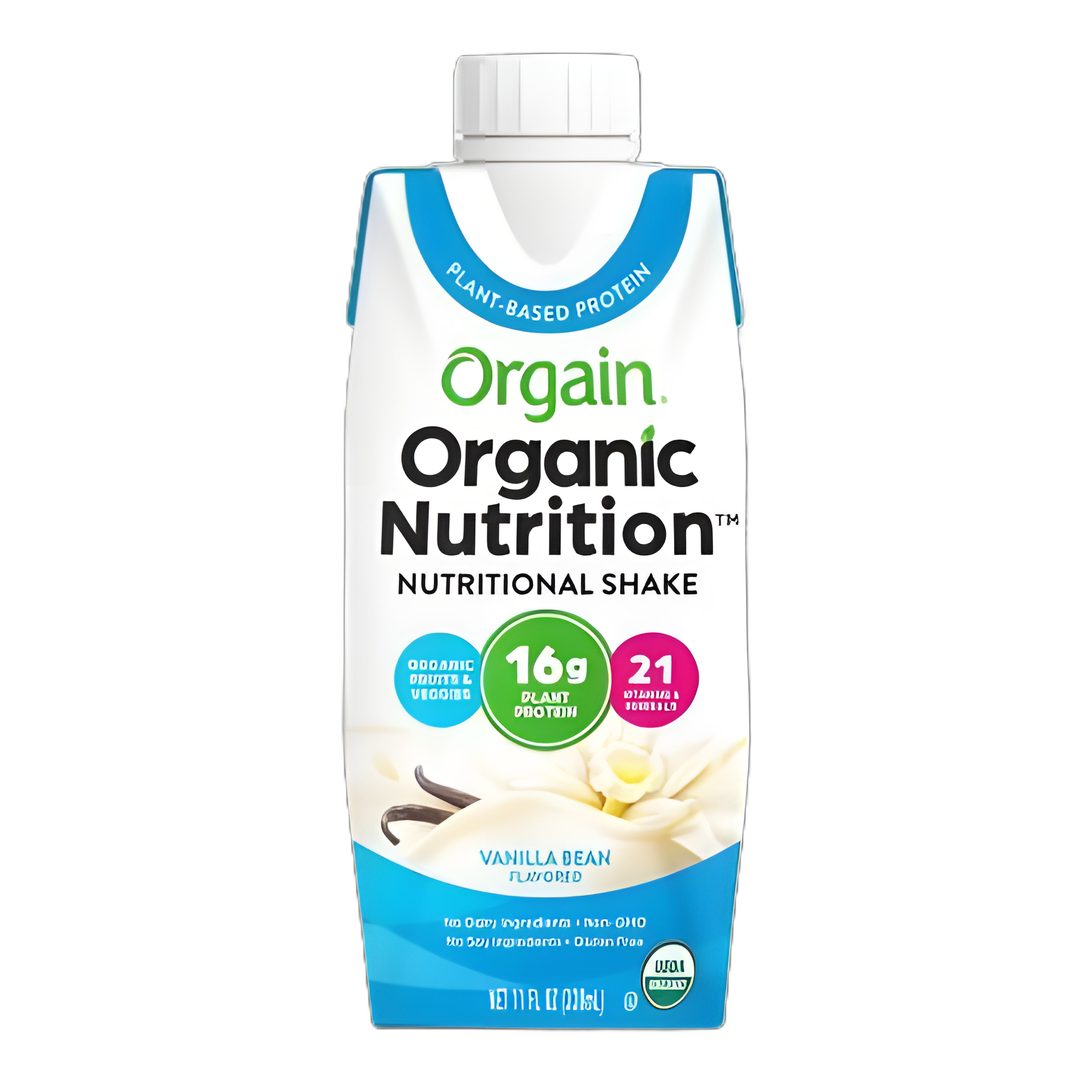 Orgain Vegan Vanilla Bean Nutritional Shake - Plant-Based Protein