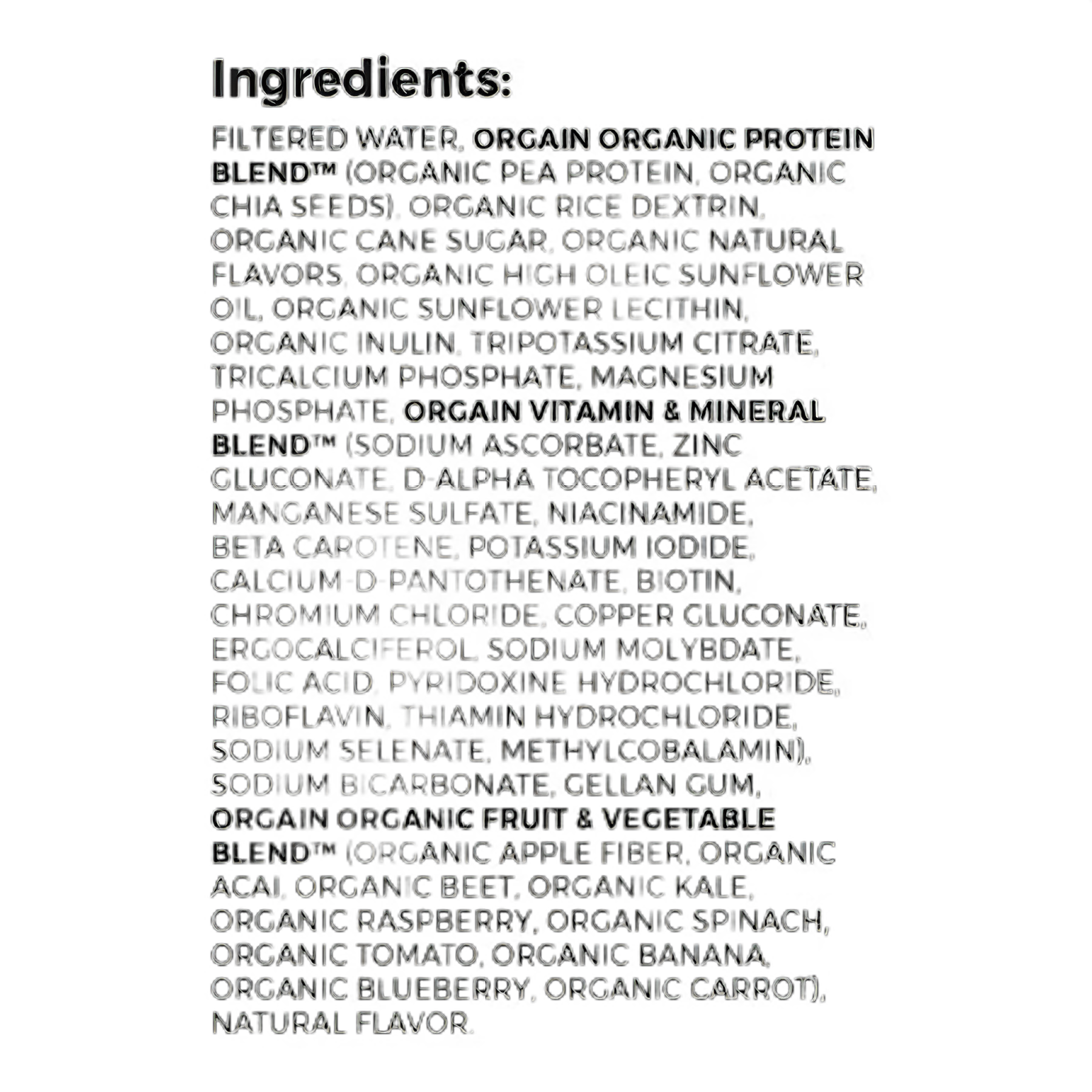 Orgain Vegan Vanilla Bean Nutritional Shake - Plant-Based Protein