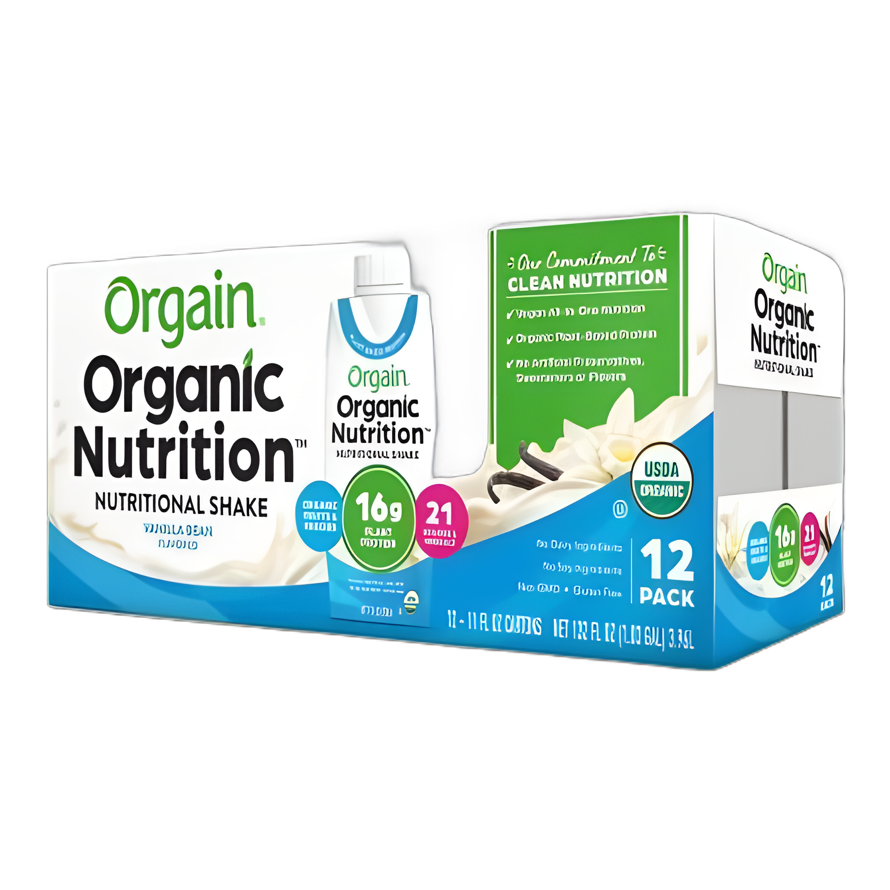 Orgain Vegan Vanilla Bean Nutritional Shake - Plant-Based Protein