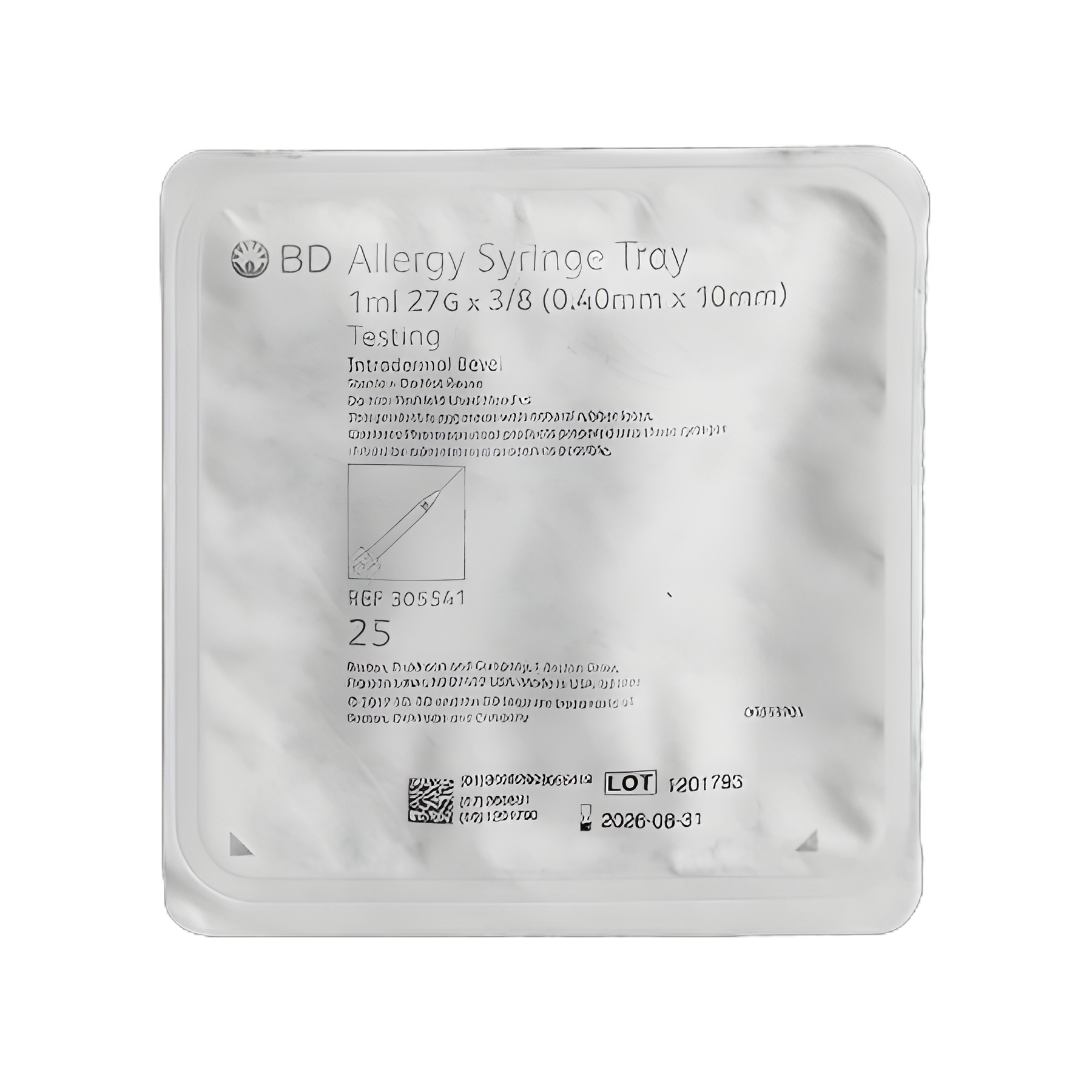 Allergy Tray PrecisionGlide™ 1 mL 3/8 Inch 27 Gauge NonSafety Thin Wall