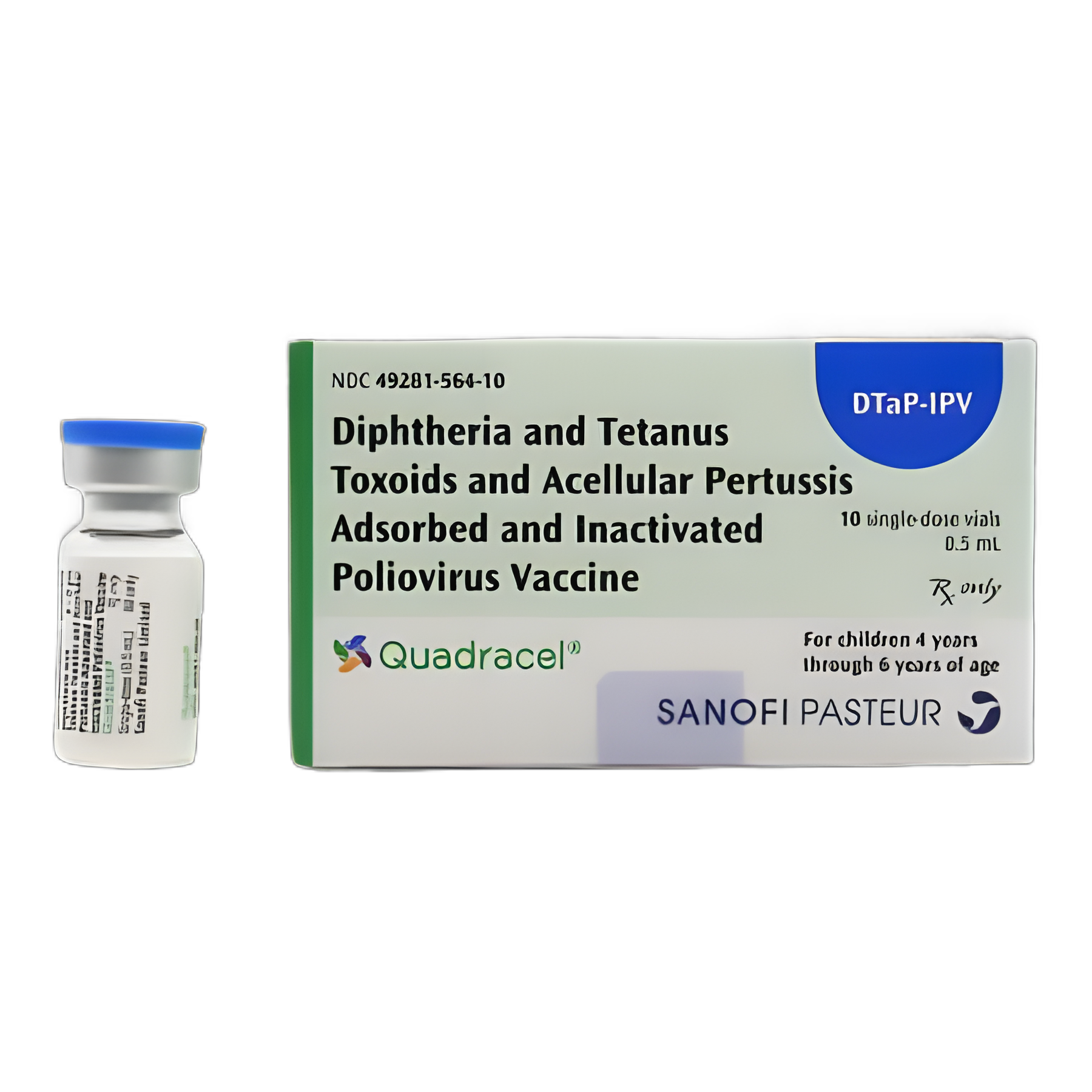 Quadracel® DTaP and Polio Vaccine Indicated for People 4 Through 6 Years of Age Diphtheria and Tetanus Toxoids and Acellular Pertussis Adsorbed and Inactivated Poliovirus Vaccine Injection Single Dose Vial 0.5 mL