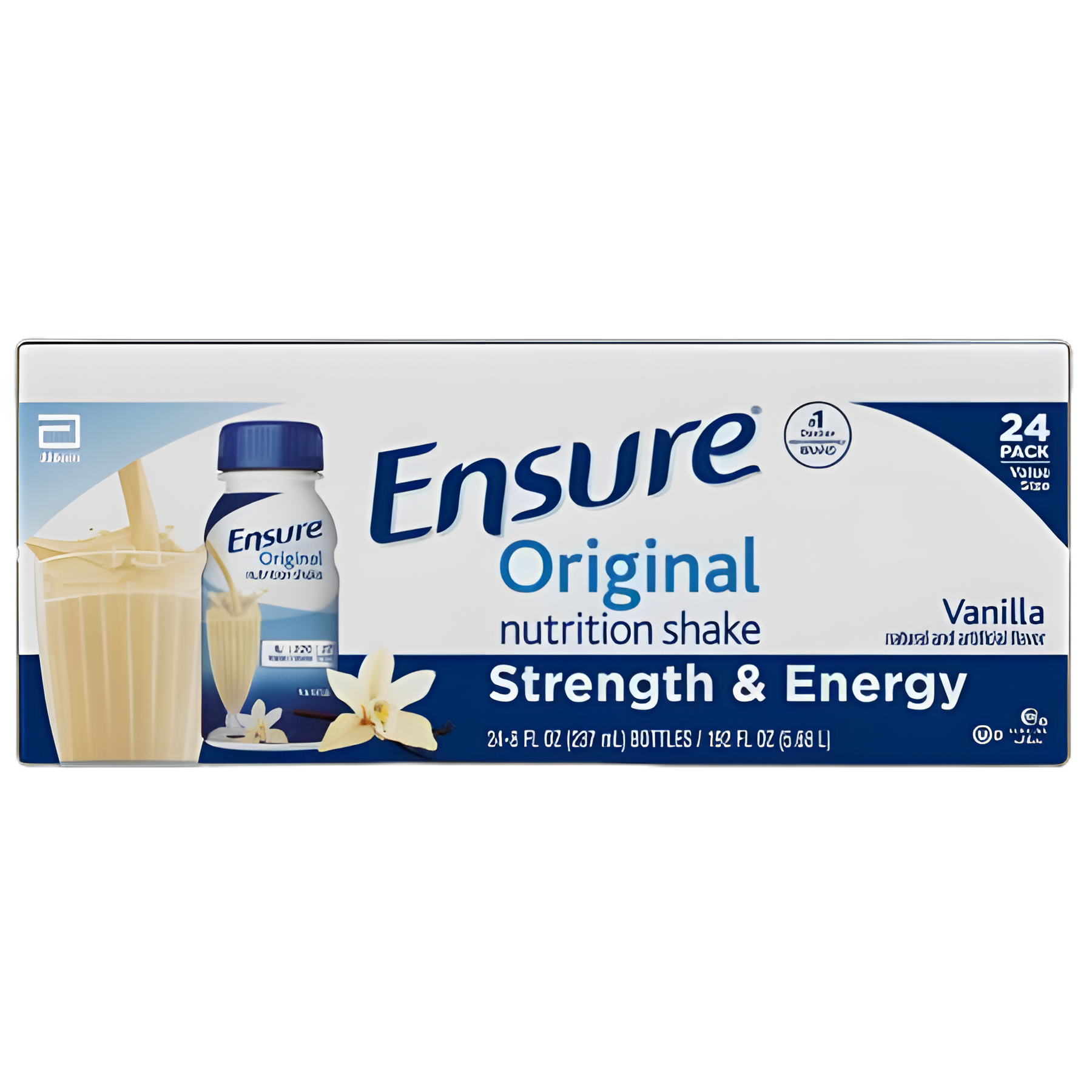 Oral Supplement Ensure® Original Therapeutic Nutrition Shake Vanilla Flavor Liquid 8 oz. Bottle