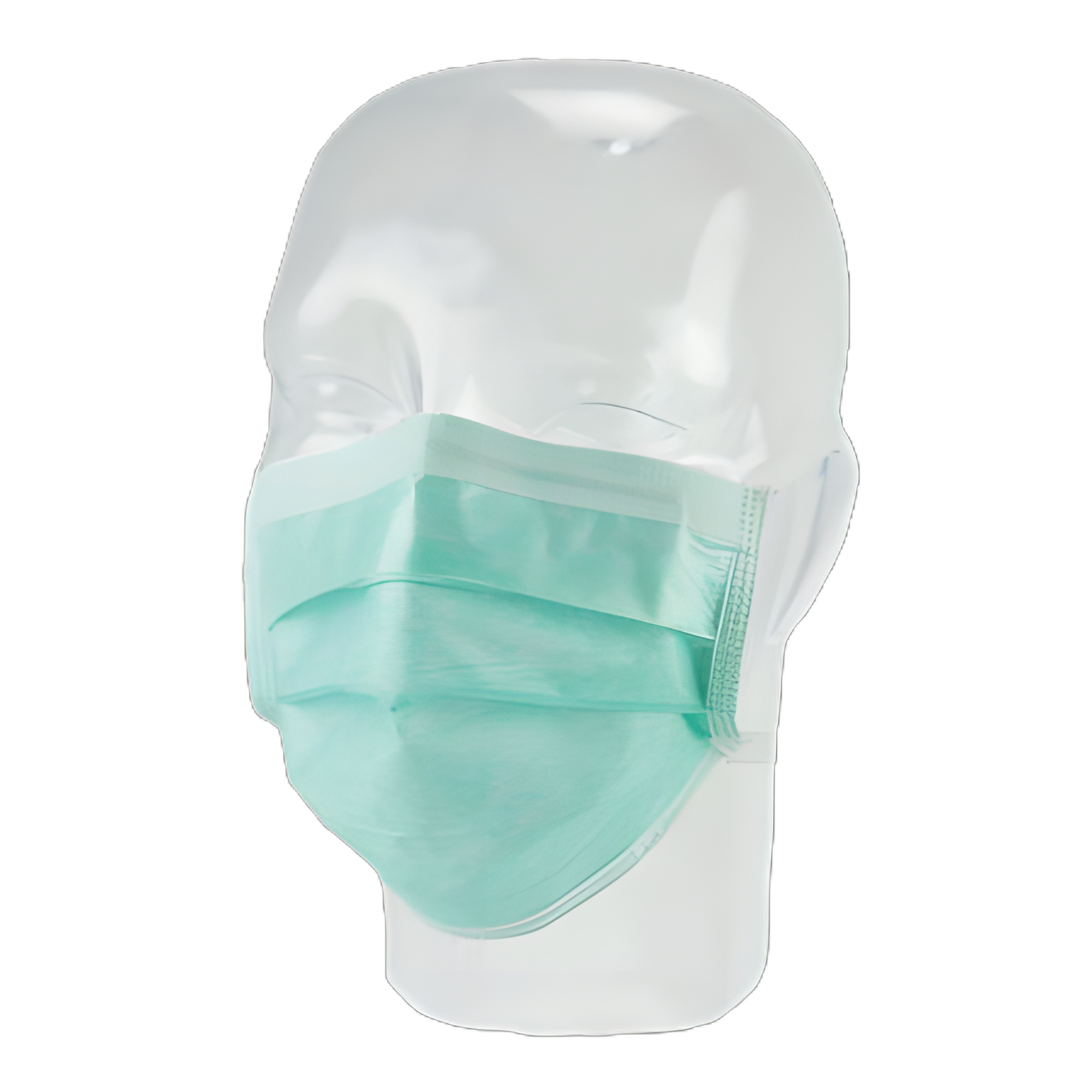 Surgical Mask Fog Shield® Anti-fog Film Pleated Tie Closure One Size Fits Most Green NonSterile ASTM Level 1 Adult