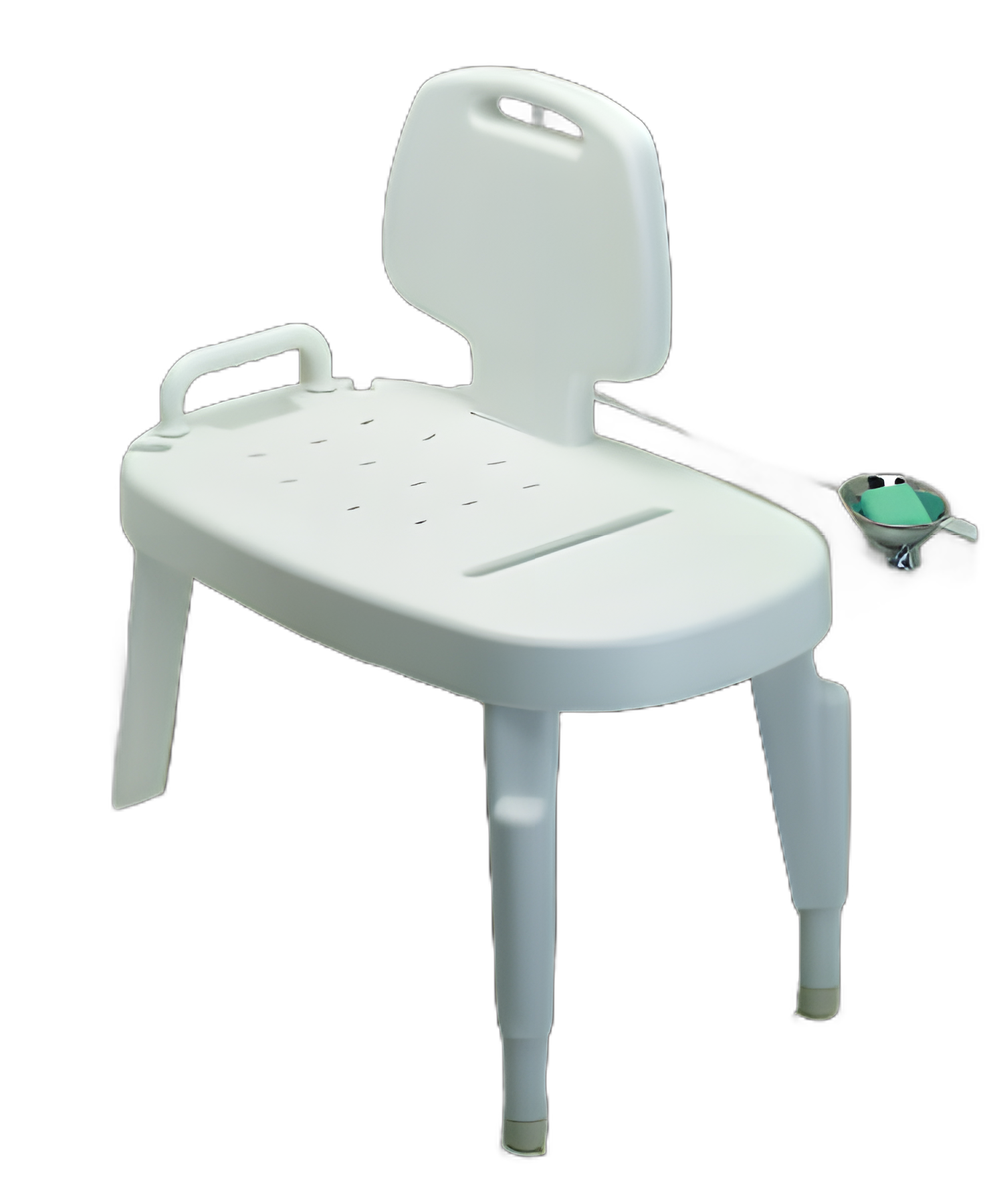 Fabrication Enterprises Bath Transfer Bench Removable Arm Rail 16 to 21 Inch Seat Height 350 lbs. Weight Capacity