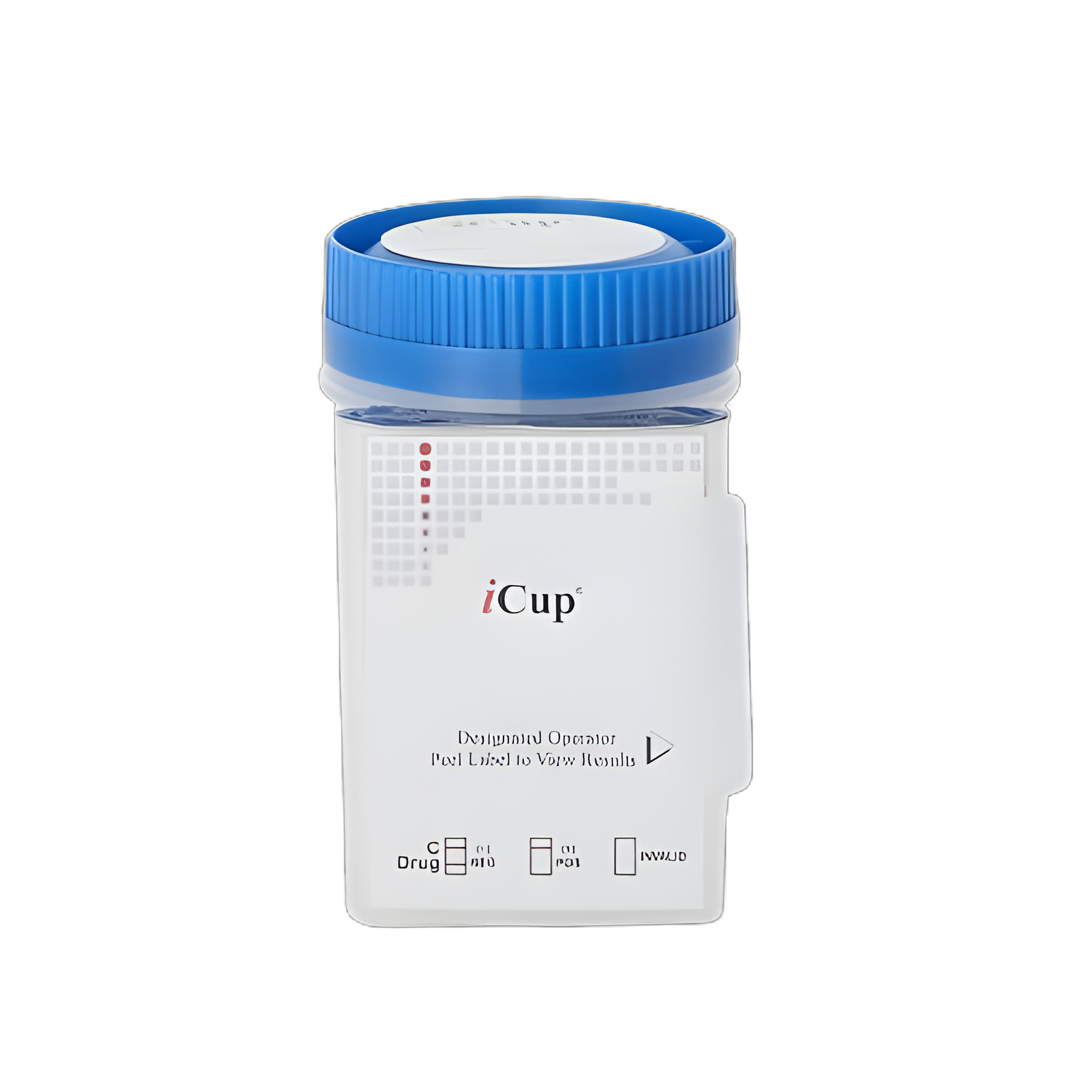 Drugs of Abuse Test Kit iCup® A.D. AMP, COC, mAMP/MET, OPI, THC (OX, pH, SG) 25 Tests CLIA Non-Waived