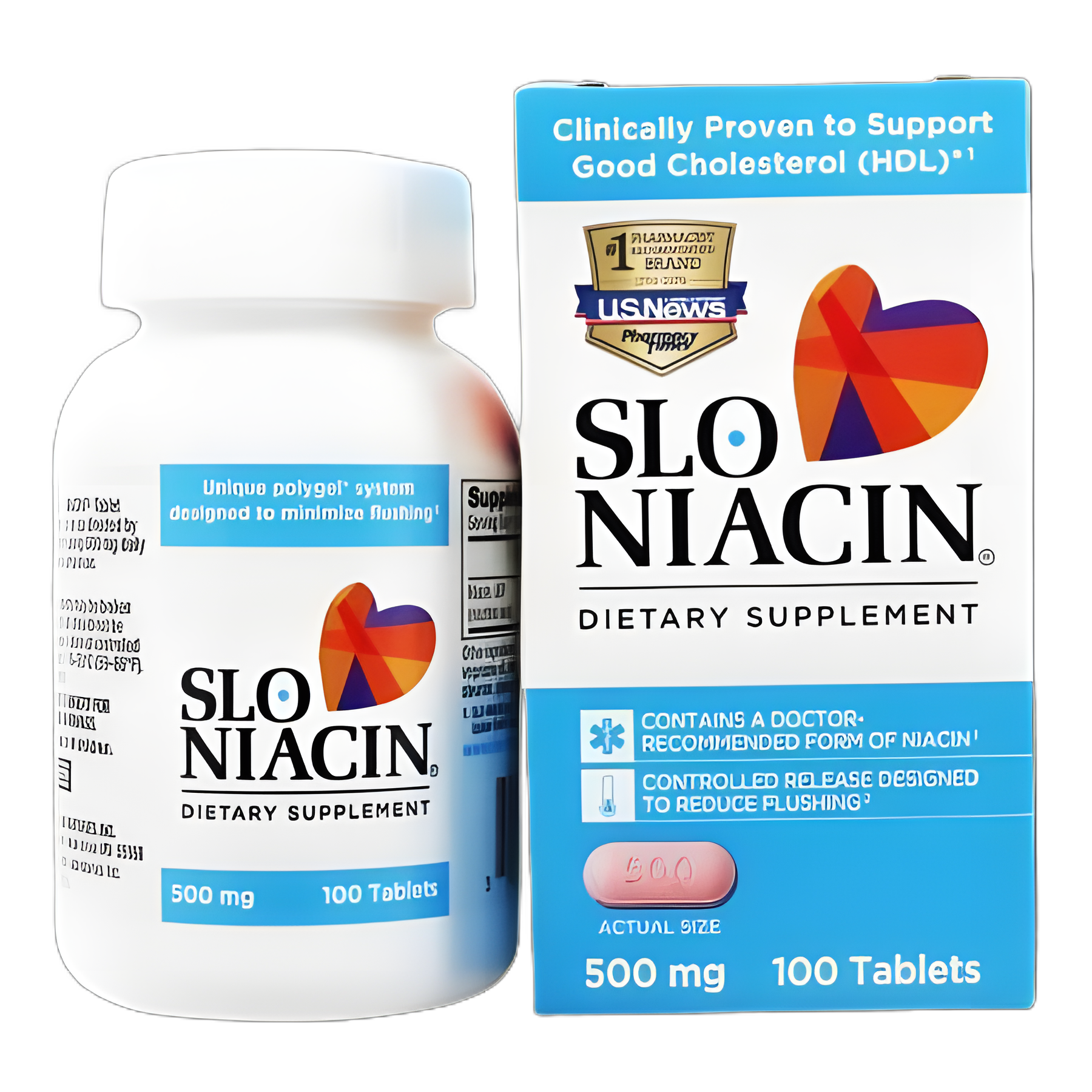 SLO-NIACIN® Niacin 500 mg Dietary Supplement Tablets, 100 Count