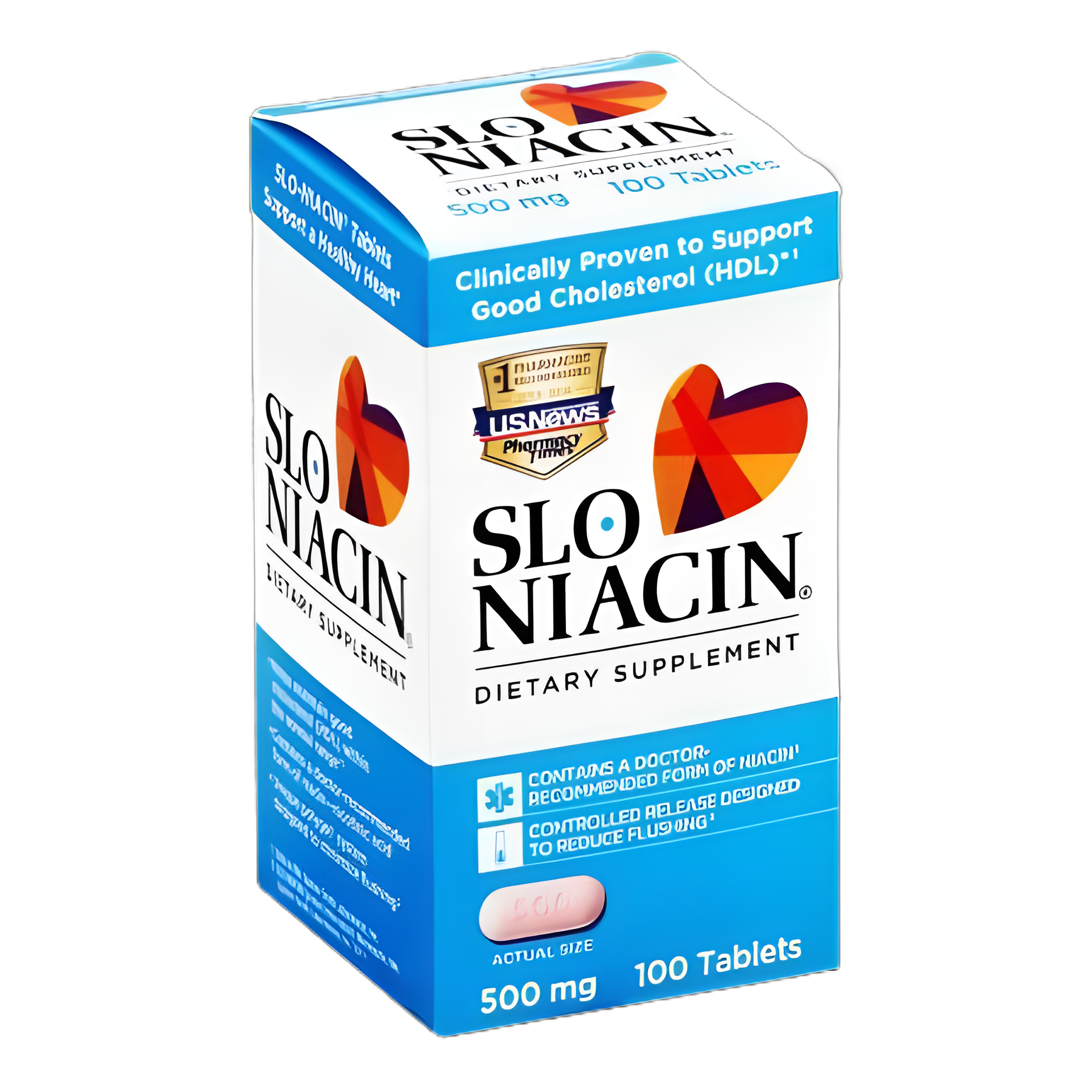 SLO-NIACIN® Niacin 500 mg Dietary Supplement Tablets, 100 Count