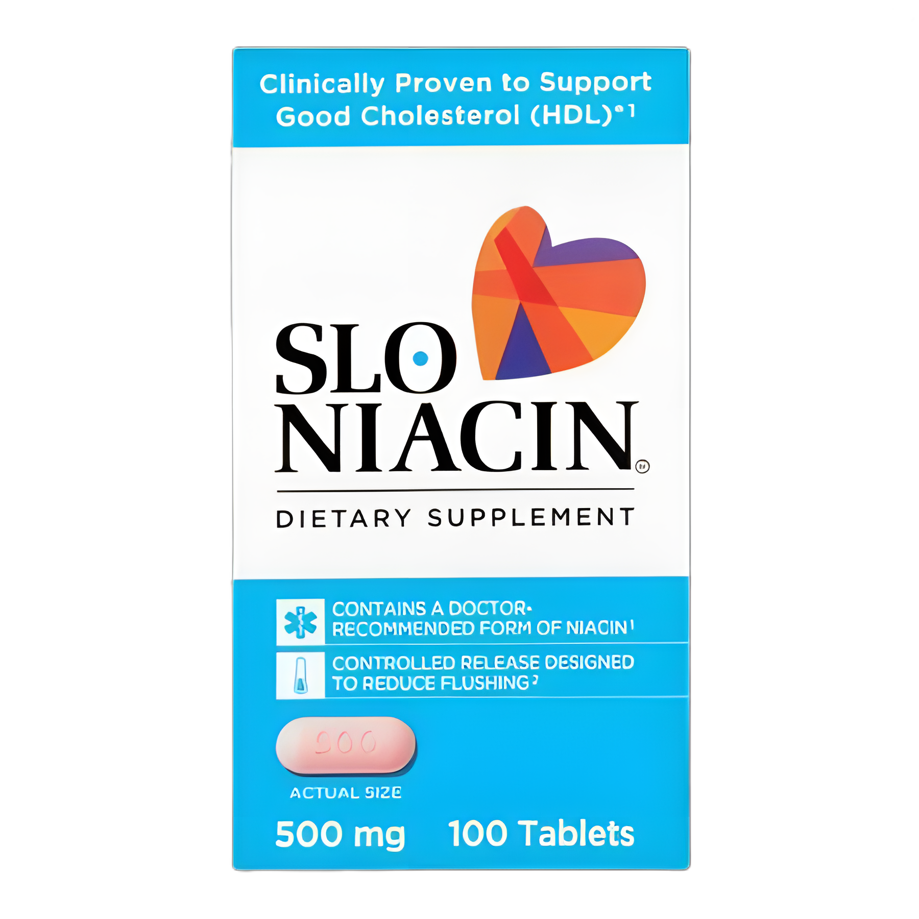 SLO-NIACIN® Niacin 500 mg Dietary Supplement Tablets, 100 Count