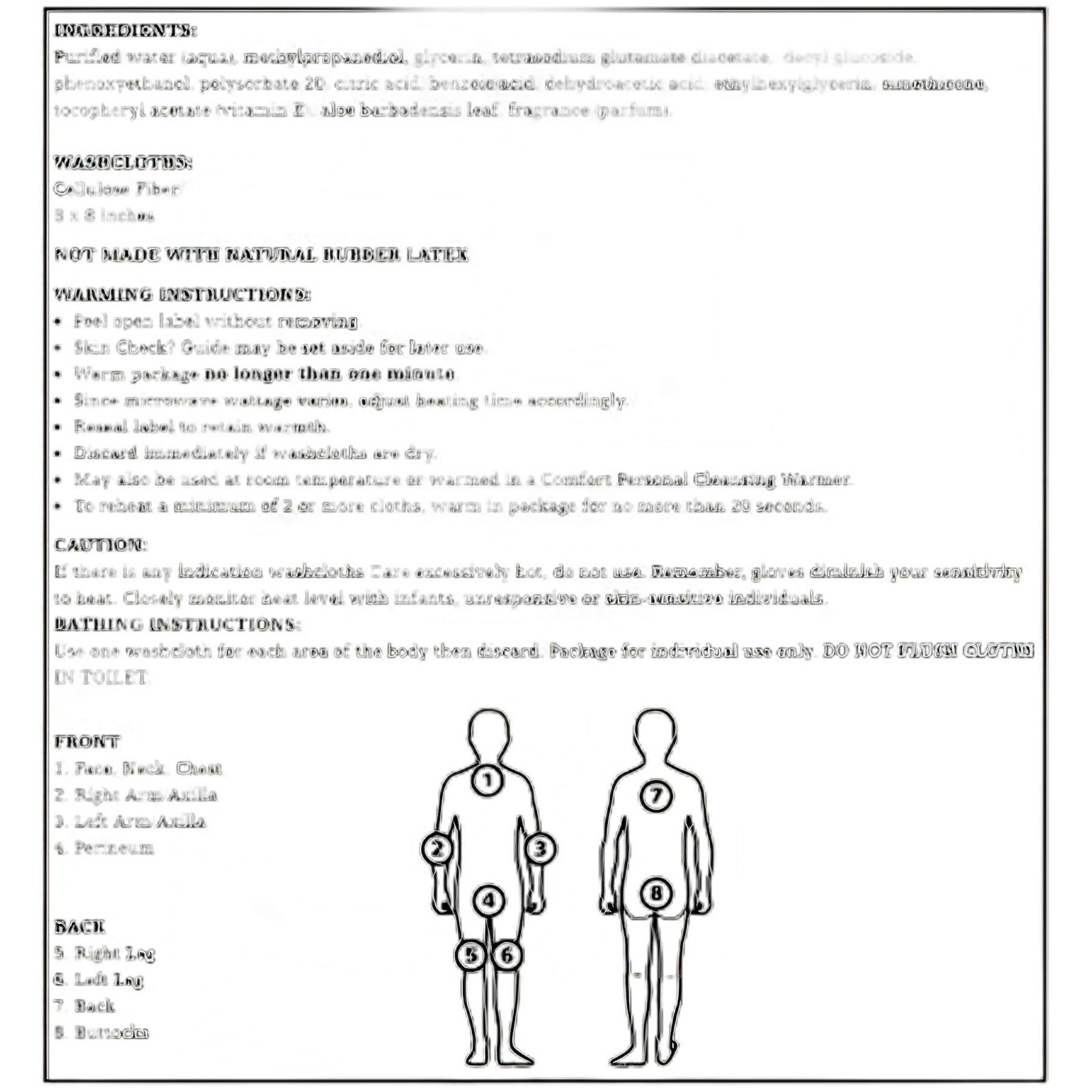 Rinse-Free Bath Wipe Comfort Bath® Soft Pack Unscented 8 Count - 7903