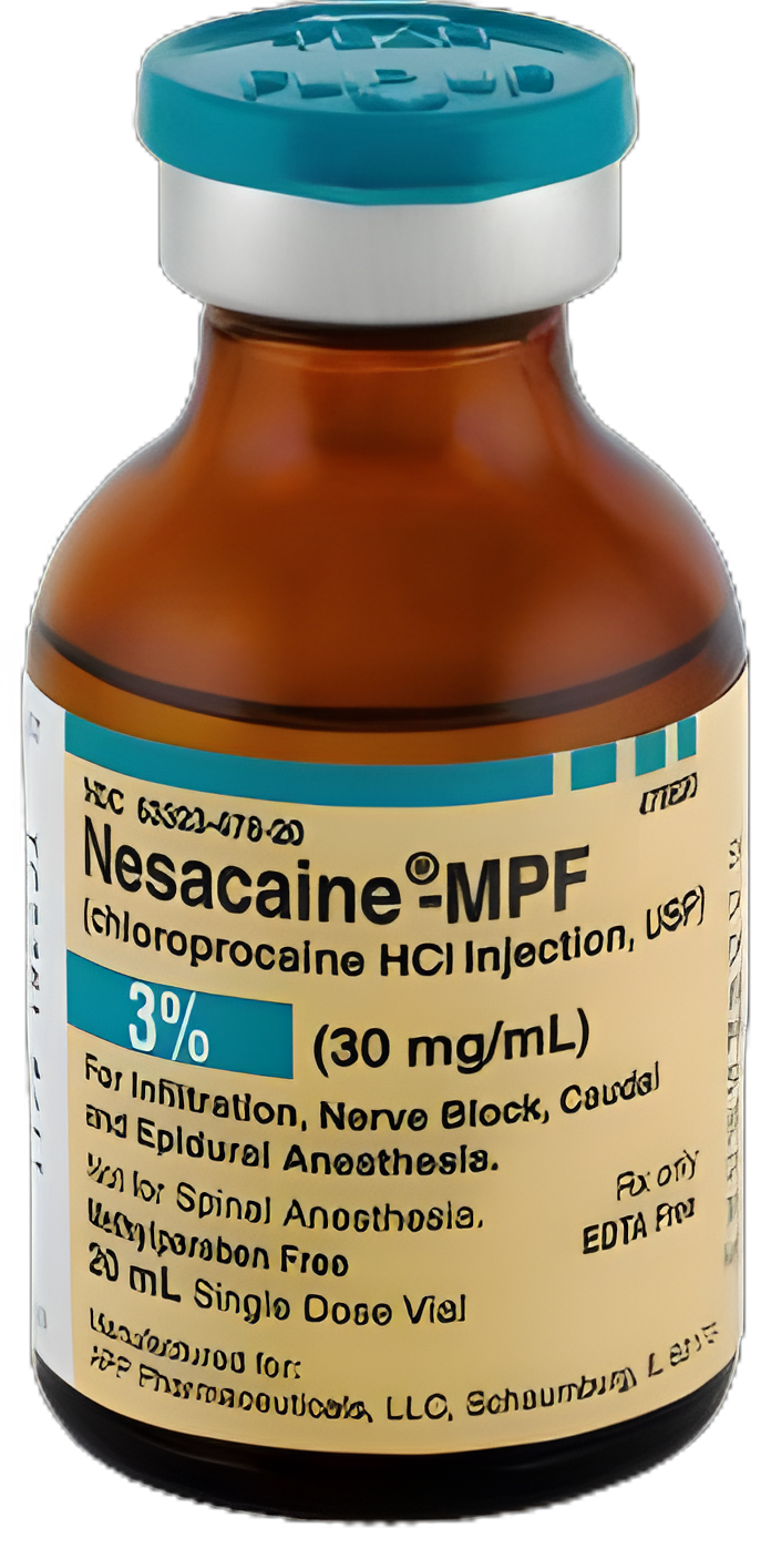 Nesacaine®-MPF Chloroprocaine HCl, Preservative Free 3%, 30 mg / mL Injection Single-Dose Vial 20 mL