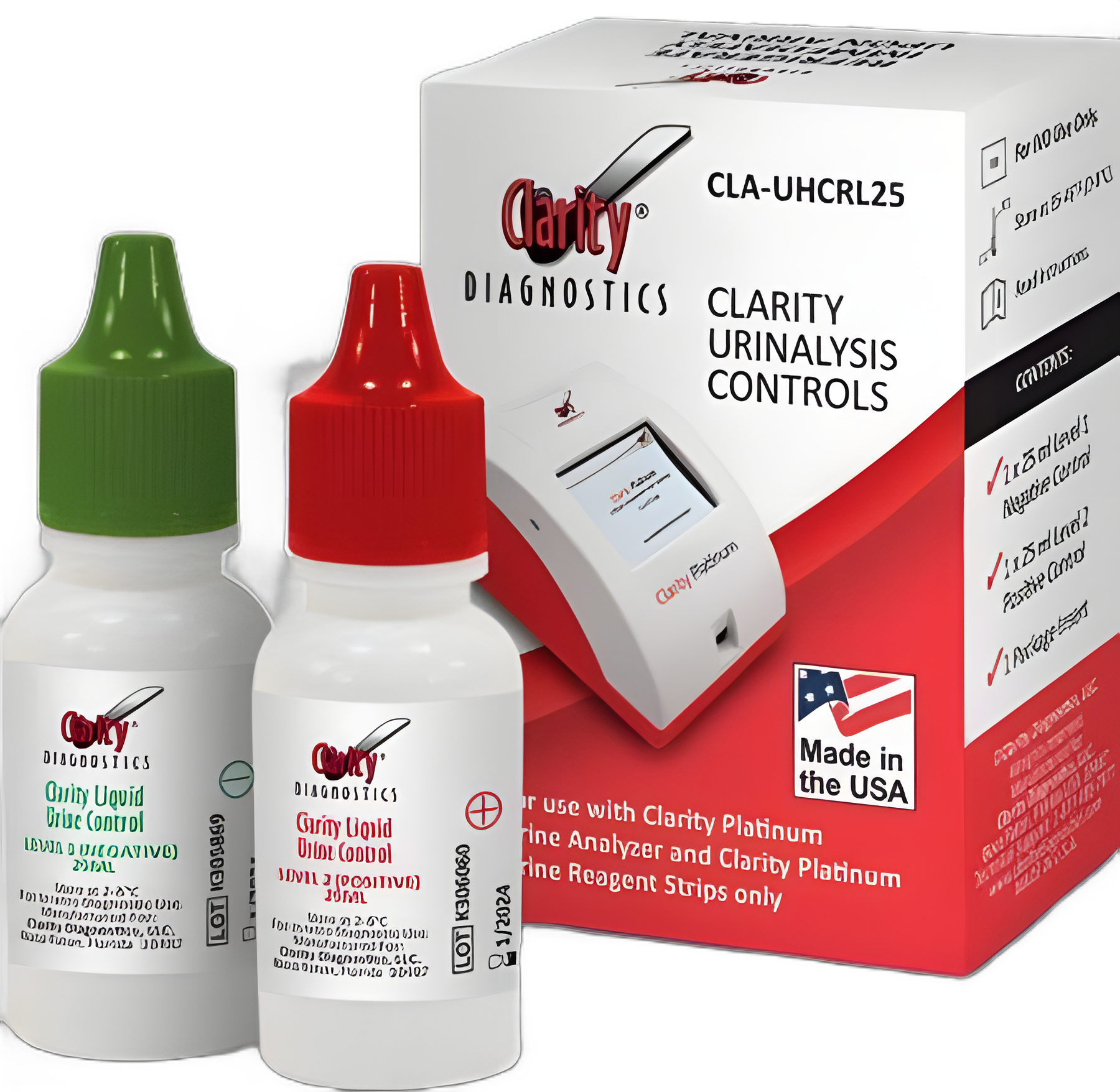 Control Set Clarity® Urinalysis Positive Level / Negative Level 2 X 25 mL
