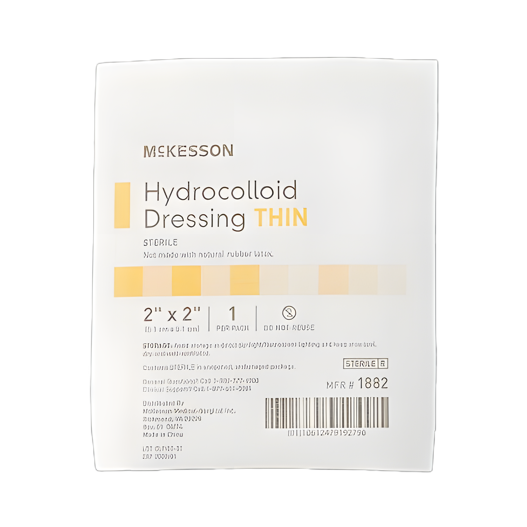 Thin Hydrocolloid Dressing McKesson 2 X 2 Inch Square