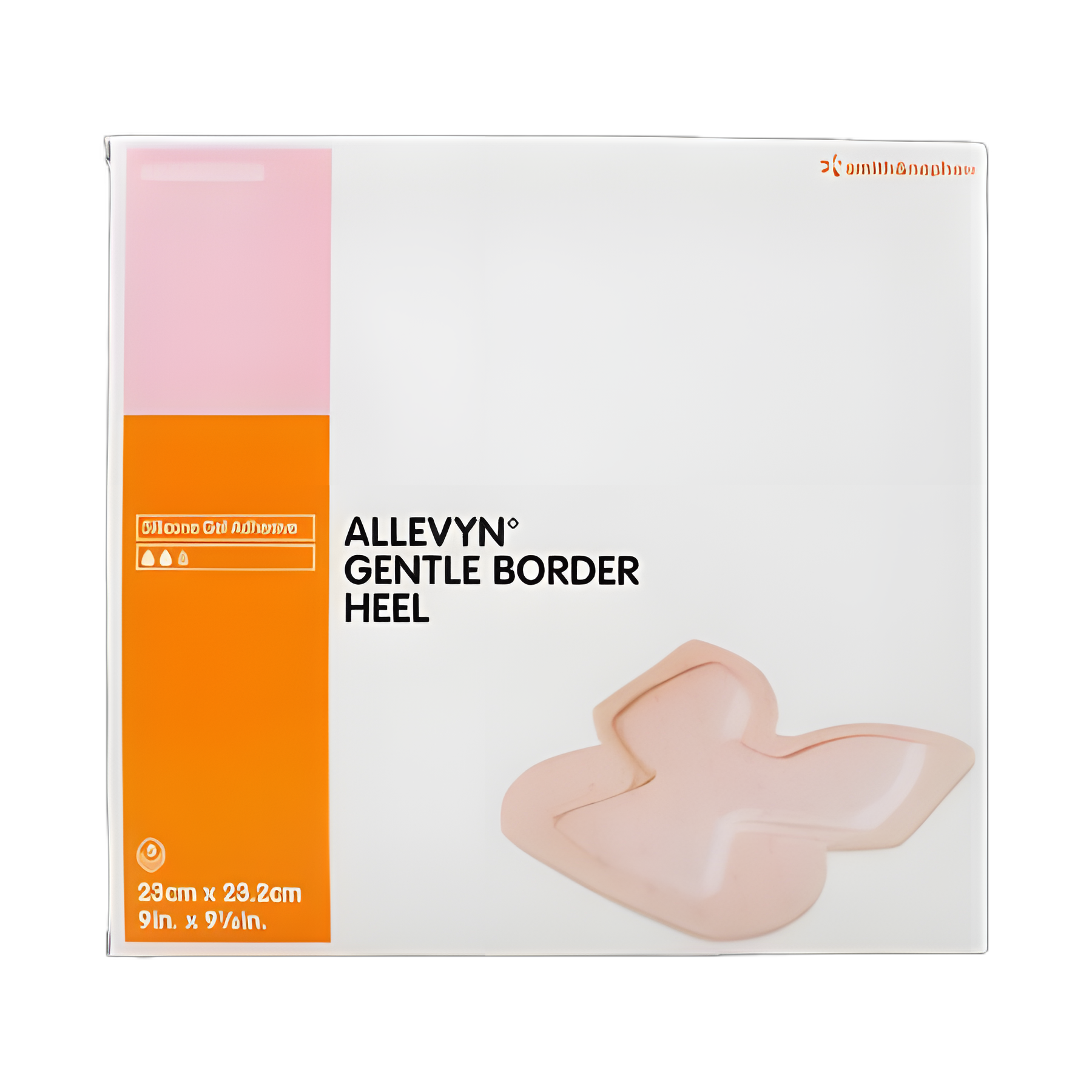 Foam Dressing Allevyn Gentle Border Heel 9 X 9-1/8 Inch With Border Film Backing Silicone Gel Adhesive Heel Sterile