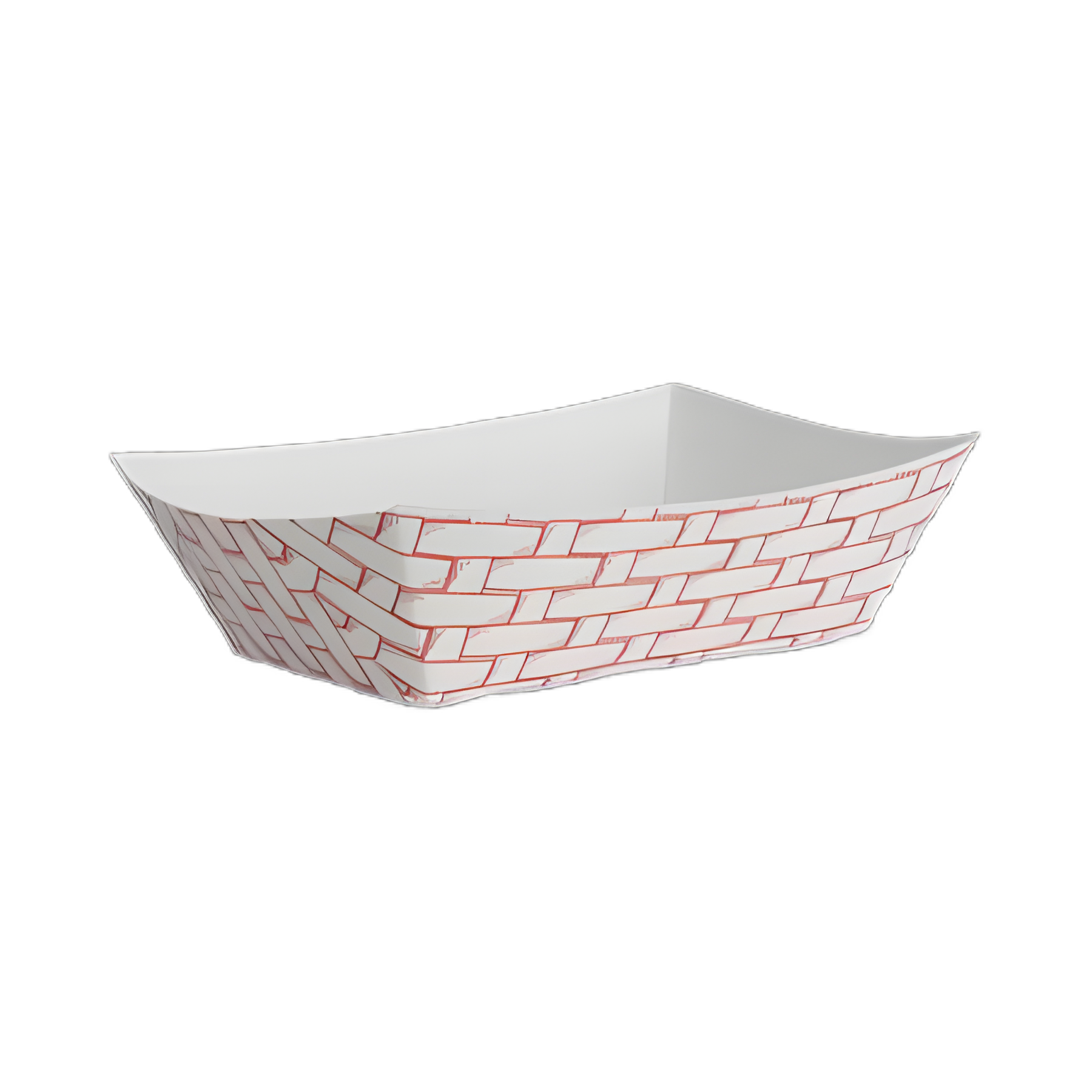 Paper Food Baskets, 3 lb Capacity, Red/White, 500/Carton