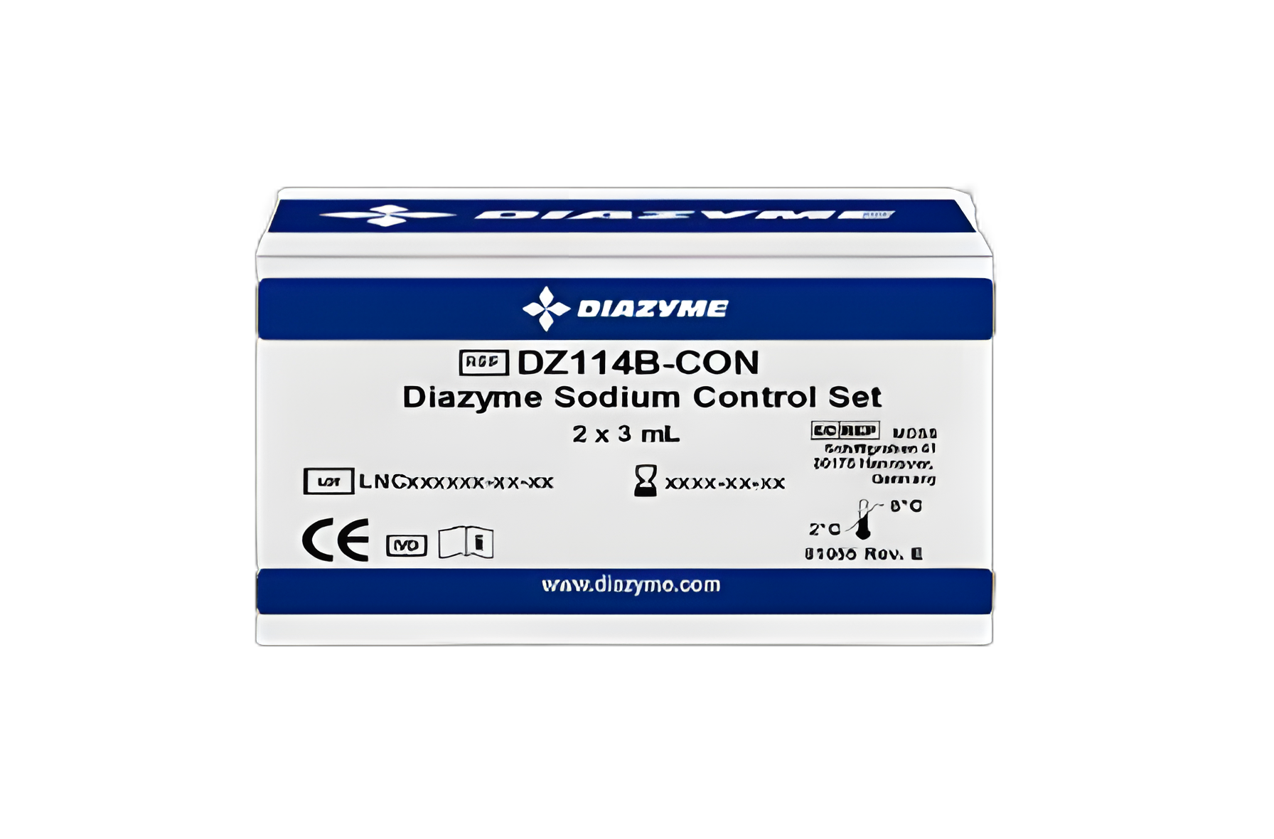 Electrolyte Control Set Diazyme Sodium 2 Levels 2 X 3 mL