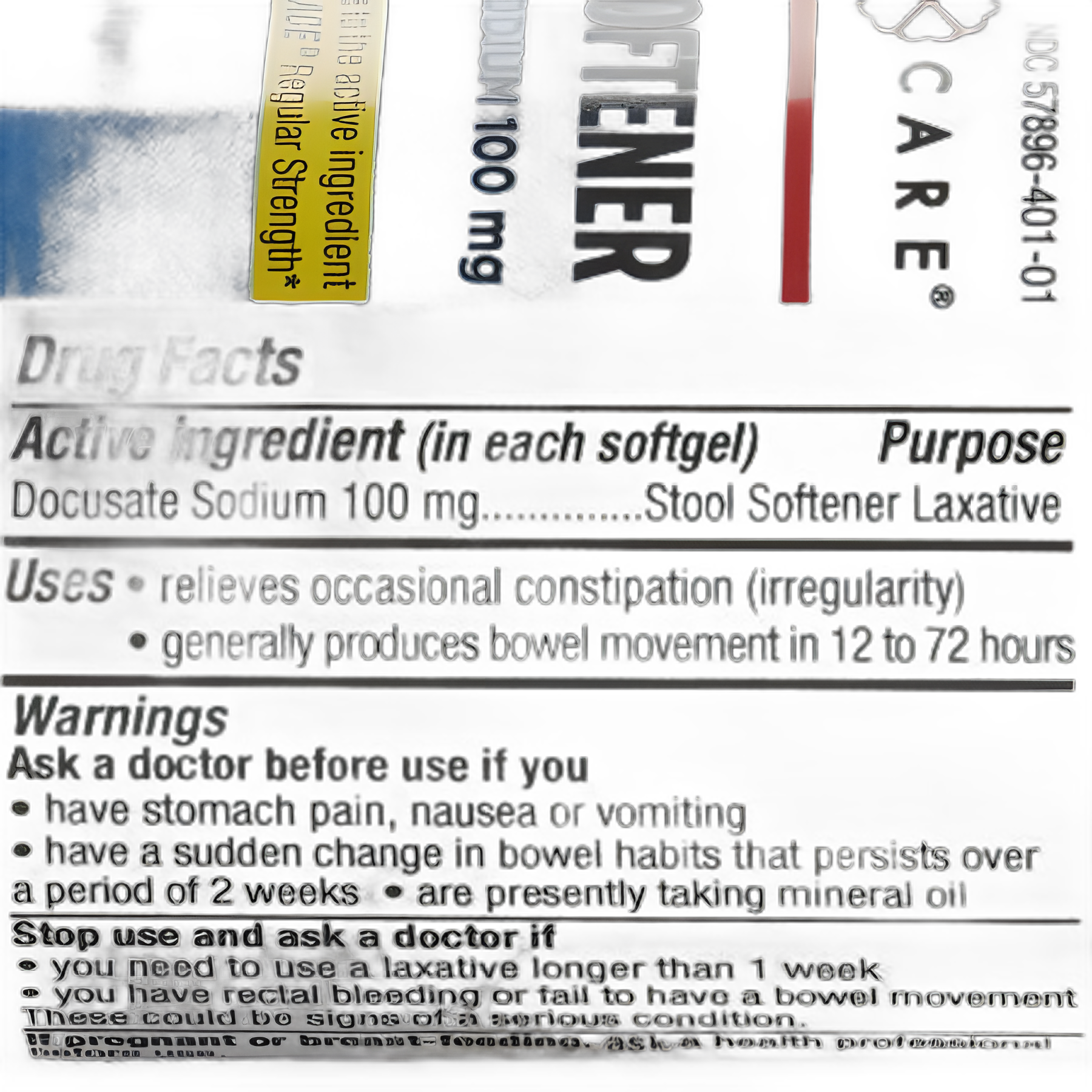 Stool Softener Geri-Care® Softgel 100 per Bottle 100 mg Strength Docusate Sodium